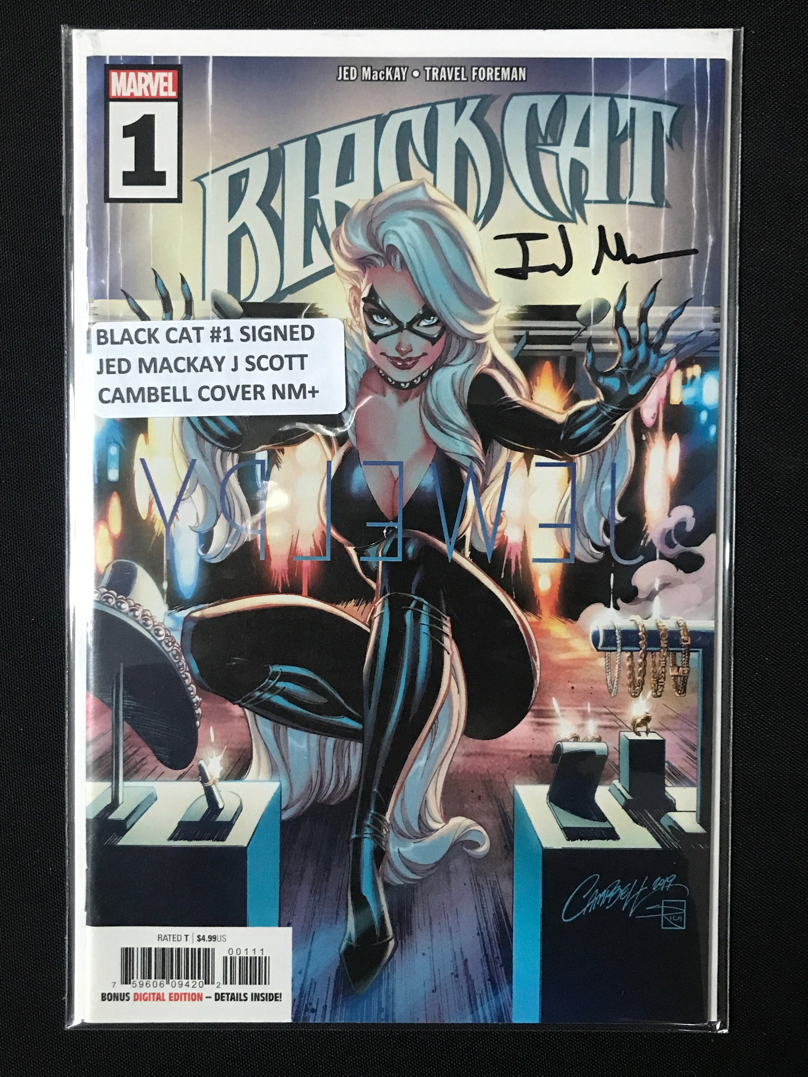 BLACKCAT #1 SIGNED BY JED MACKAY J SCOTT - MARVEL COMICS: Prices are in Canadian dollars