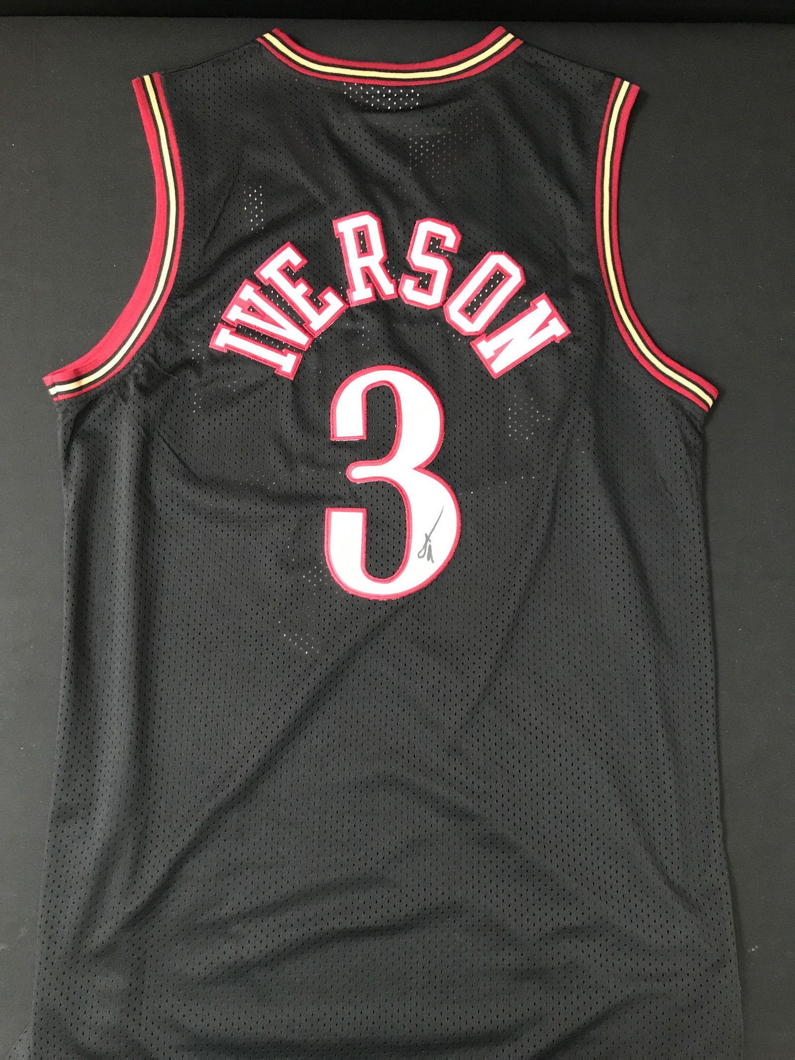 ALLEN IVERSON SIGNED PHILADELPHIA 76ERS CUSTOM JERSEY - ACE COA (1 of 3)