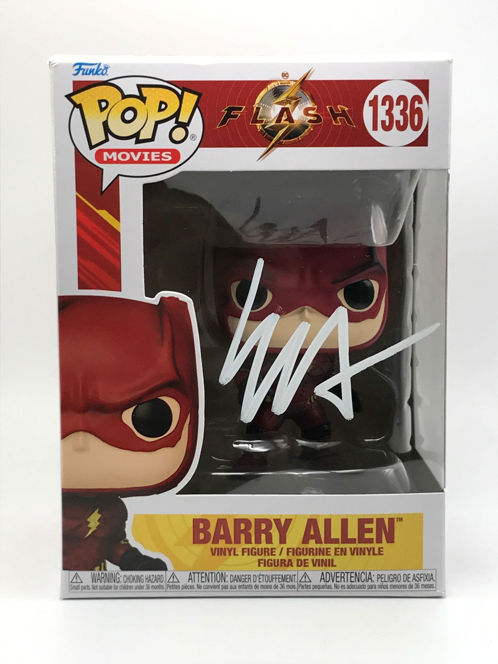 EZRA MILLER SIGNED BARRY ALLEN FUNKO POP (KB COA): Prices are in Canadian dollars