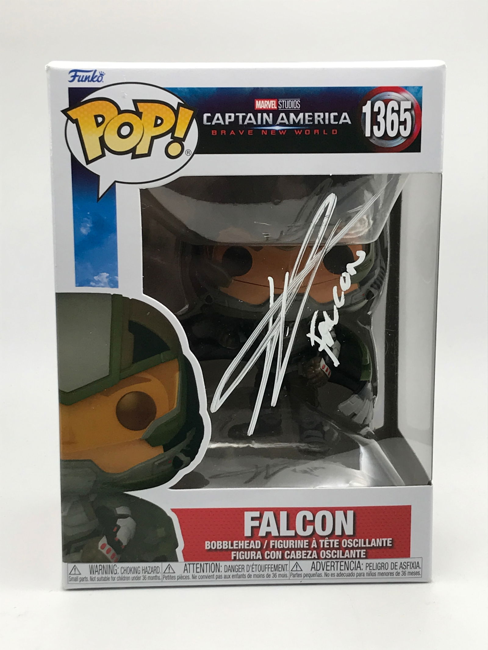 ANTHONY MACKIE SIGNED FALCON FUNKO POP - KB COA: Prices are in Canadian dollars