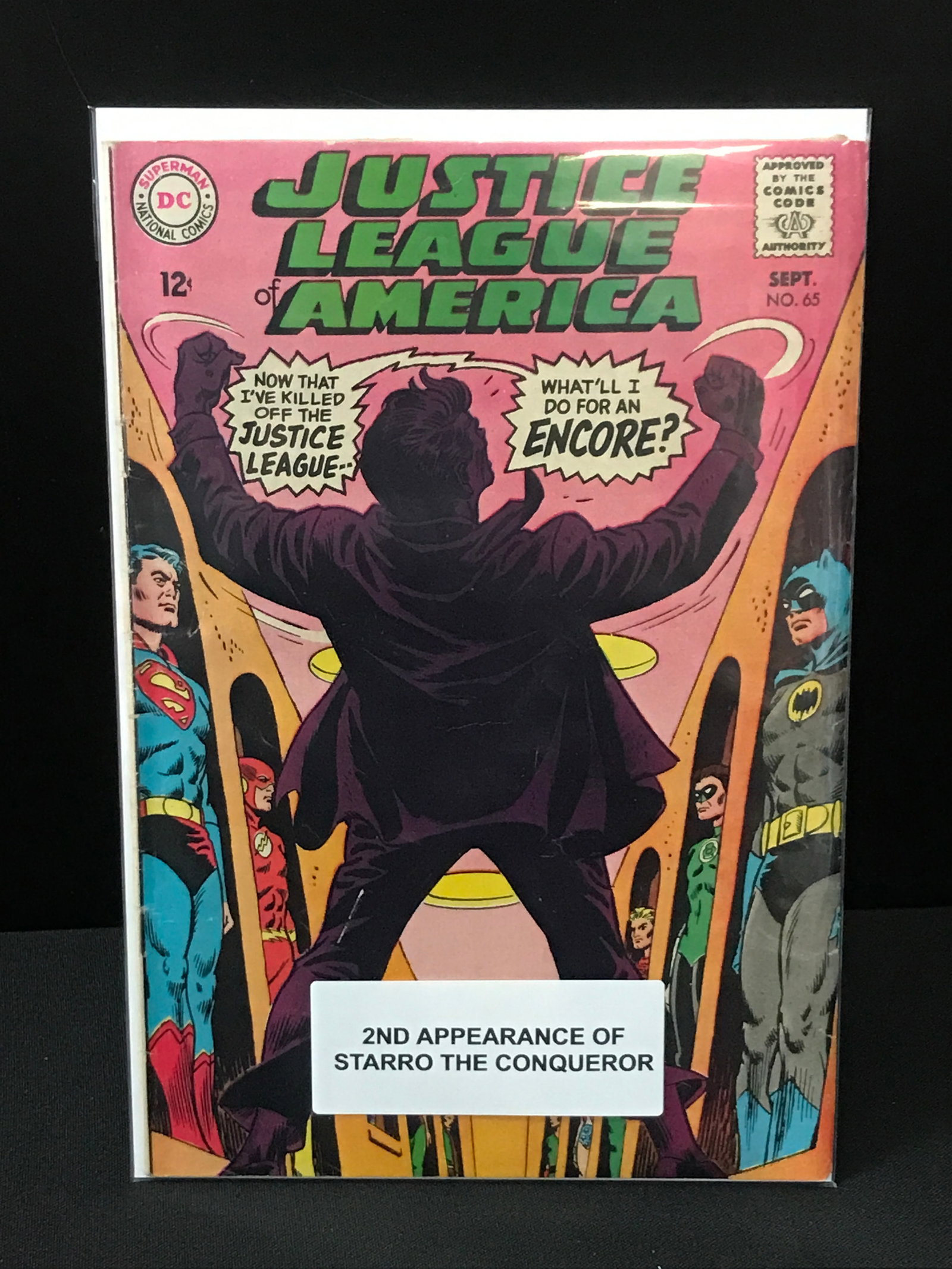 JUSTICE LEAGUE OF AMERICA #65 2ND APPEARANCE OF STARRO THE COINQUERER - DC COMICS: Prices are in Canadian dollars