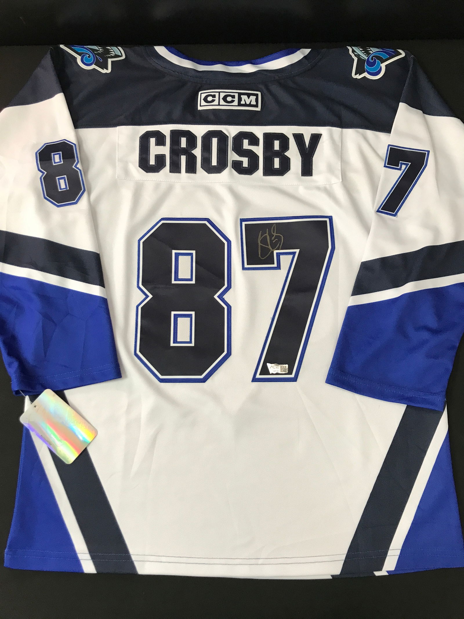 SIDNEY CROSBY SIGNED RIMOUSKI OCEANIC CUSTOM HOCKEY JERSEY - ACE COA (1 of 3)