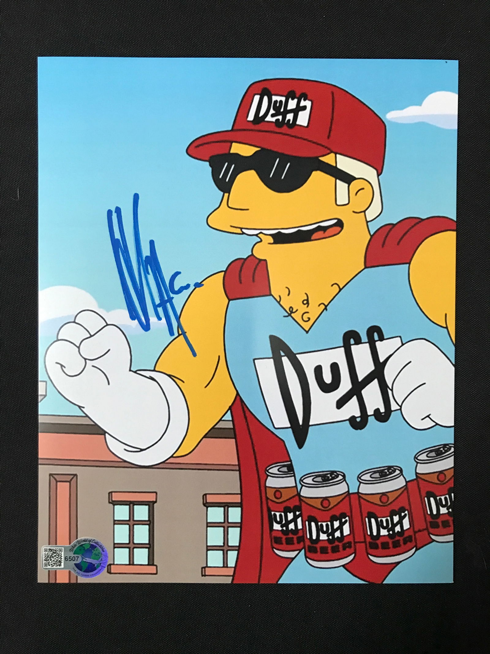 HANK AZARIA SIGNED DUFFMAN 8X10 - WWOC COA: Prices are in Canadian dollars