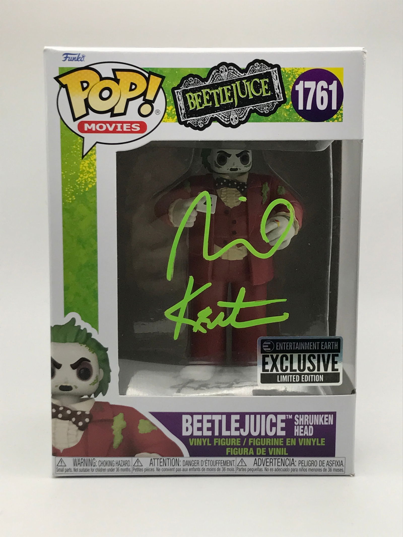 MICHAEL KEATON SIGNED BEETLEJUICE FUNKO POP - KB COA (1 of 2)