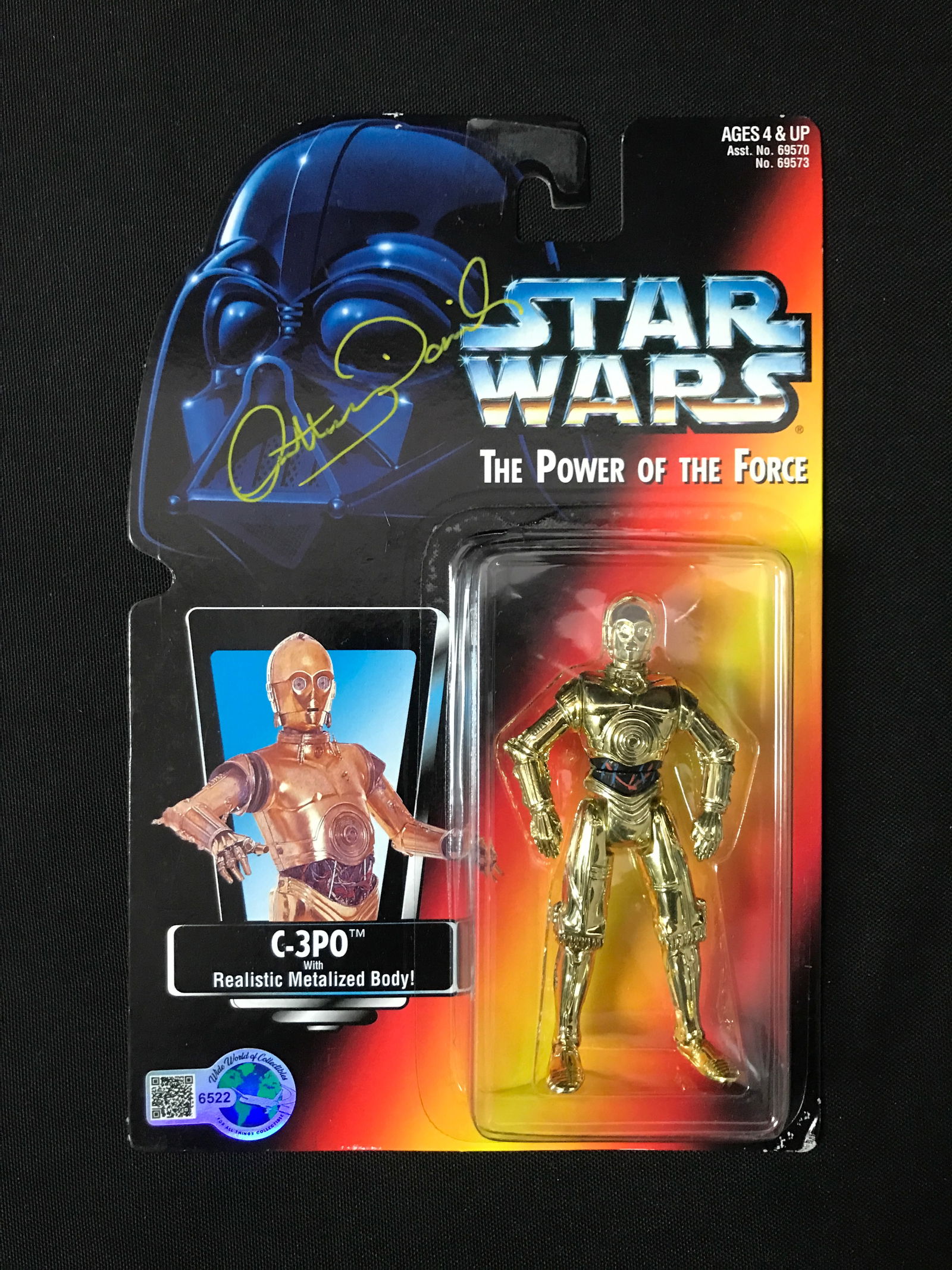 ANTHONY DANIELS SIGNED C3P0 ACTION FIGURE - WWOC COA: Prices are in Canadian dollars