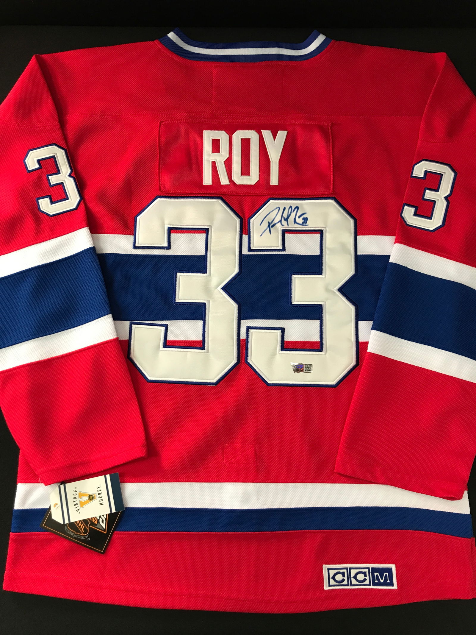 PATRICK ROY SIGNED MONTREAL CANADIANS SIGNED CUSTOM JERSEY - ACE COA (1 of 3)