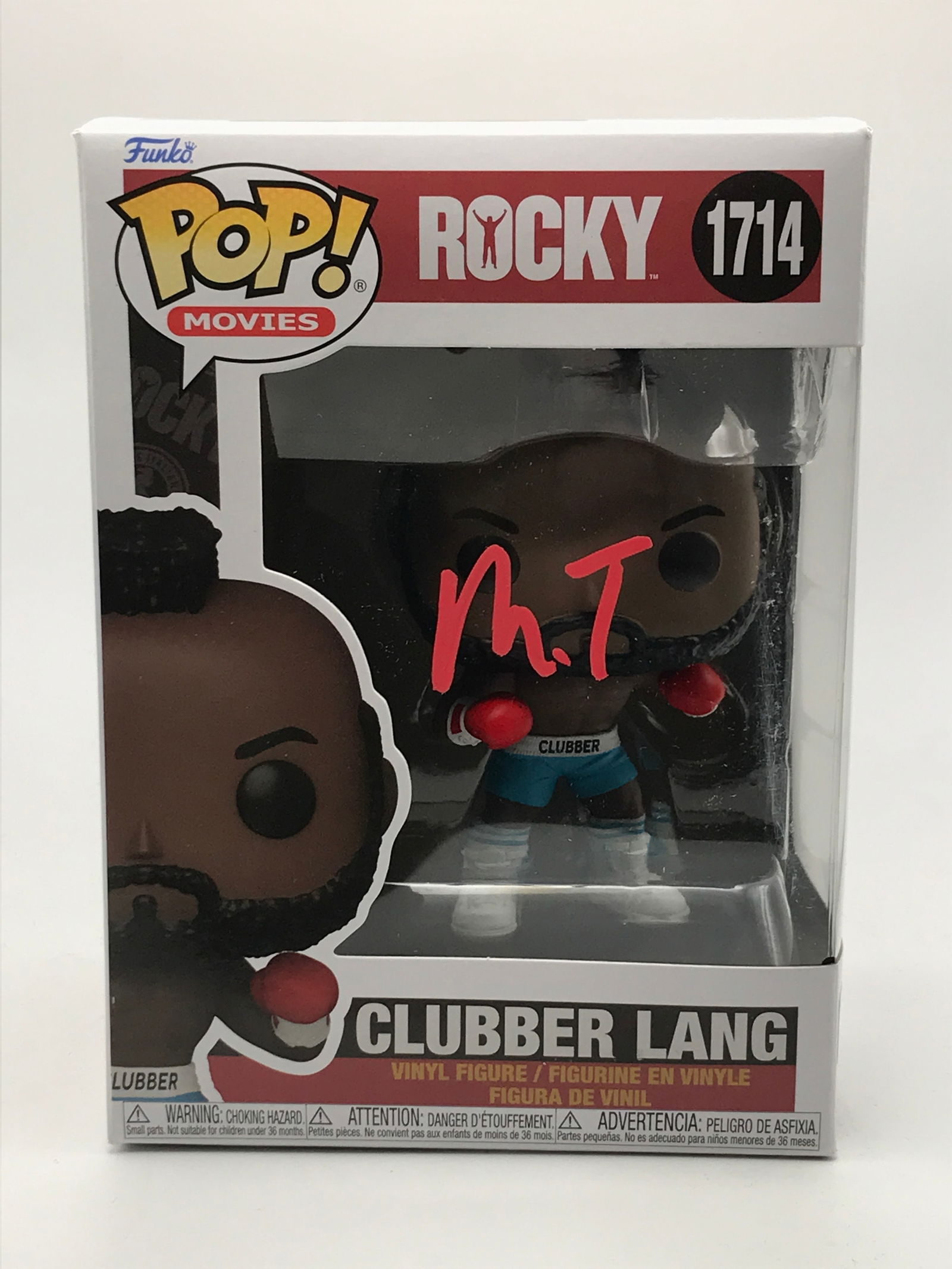 MR.T SIGNED CLUBBER LANG ROCKY FUNKO POP - WWOC COA: Prices are in Canadian dollars