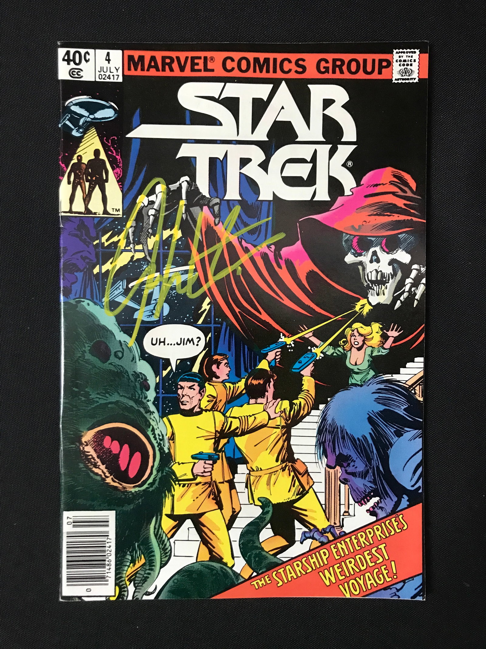 MARVEL COMICS STAR TREK NO.4 SIGNED BY WILLIAM SHATNER WWOC COA: Prices are in Canadian dollars