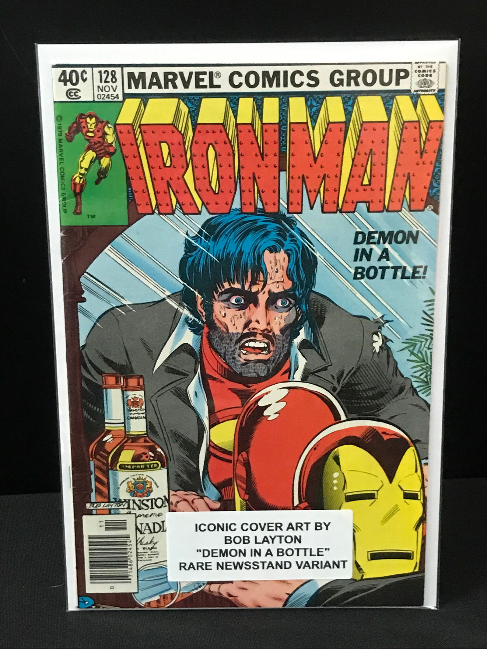 IRON MAN #128 ICONIC COVER ART BY BOB LAYTON NEWSSTAND EDITION - MARVEL COMICS: Prices are in Canadian dollars