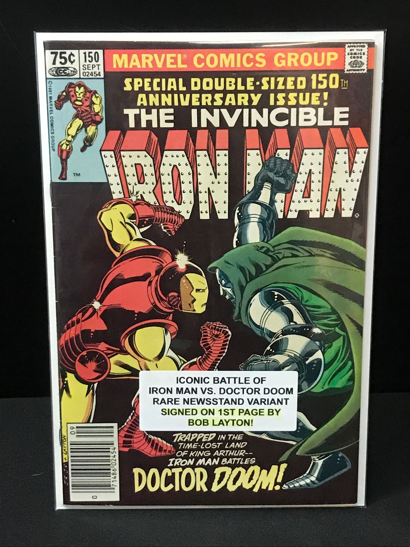 THE INVINCIBLE IRON MAN #150 SIGNED ON 1ST PAGE BY BOB LAYTON - MARVEL COMICS: Prices are in Canadian dollars