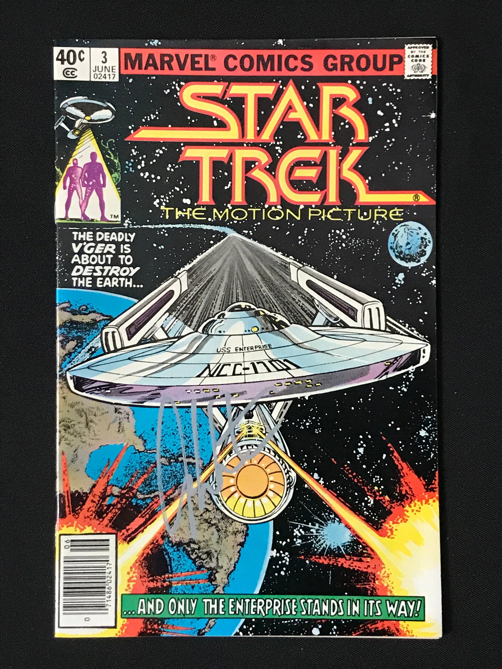 MARVEL COMICS STAR TREK NO.3 SIGNED BY WILLIAM SHATNER - WWOC COA: Prices are in Canadian dollars