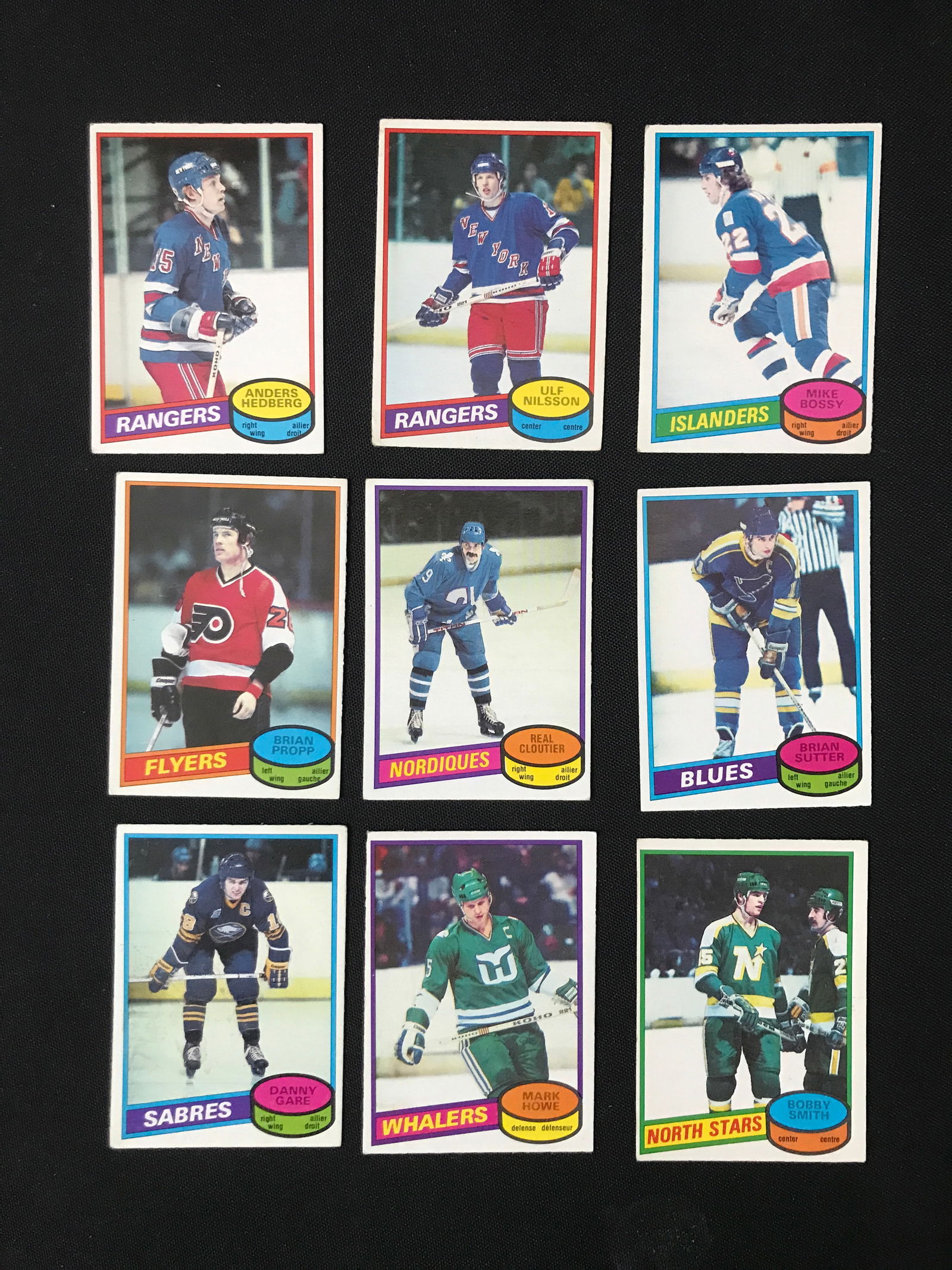 LOT OF 9 1979-80 OPC STAR CARDS LOT: Prices are in Canadian dollars