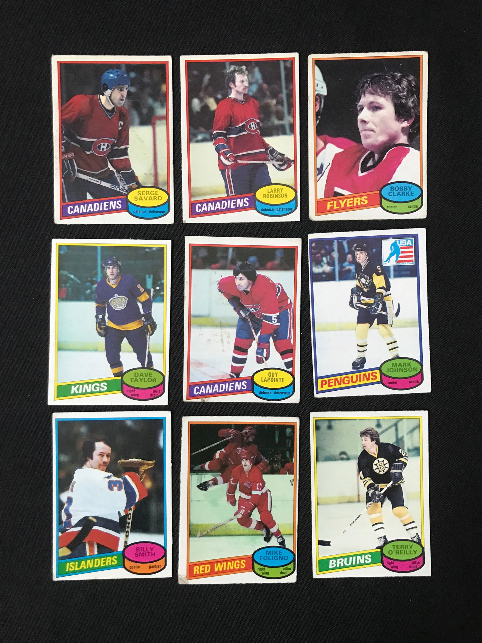 LOT OF 9 1979-80 OPC STAR CARDS LOT: Prices are in Canadian dollars