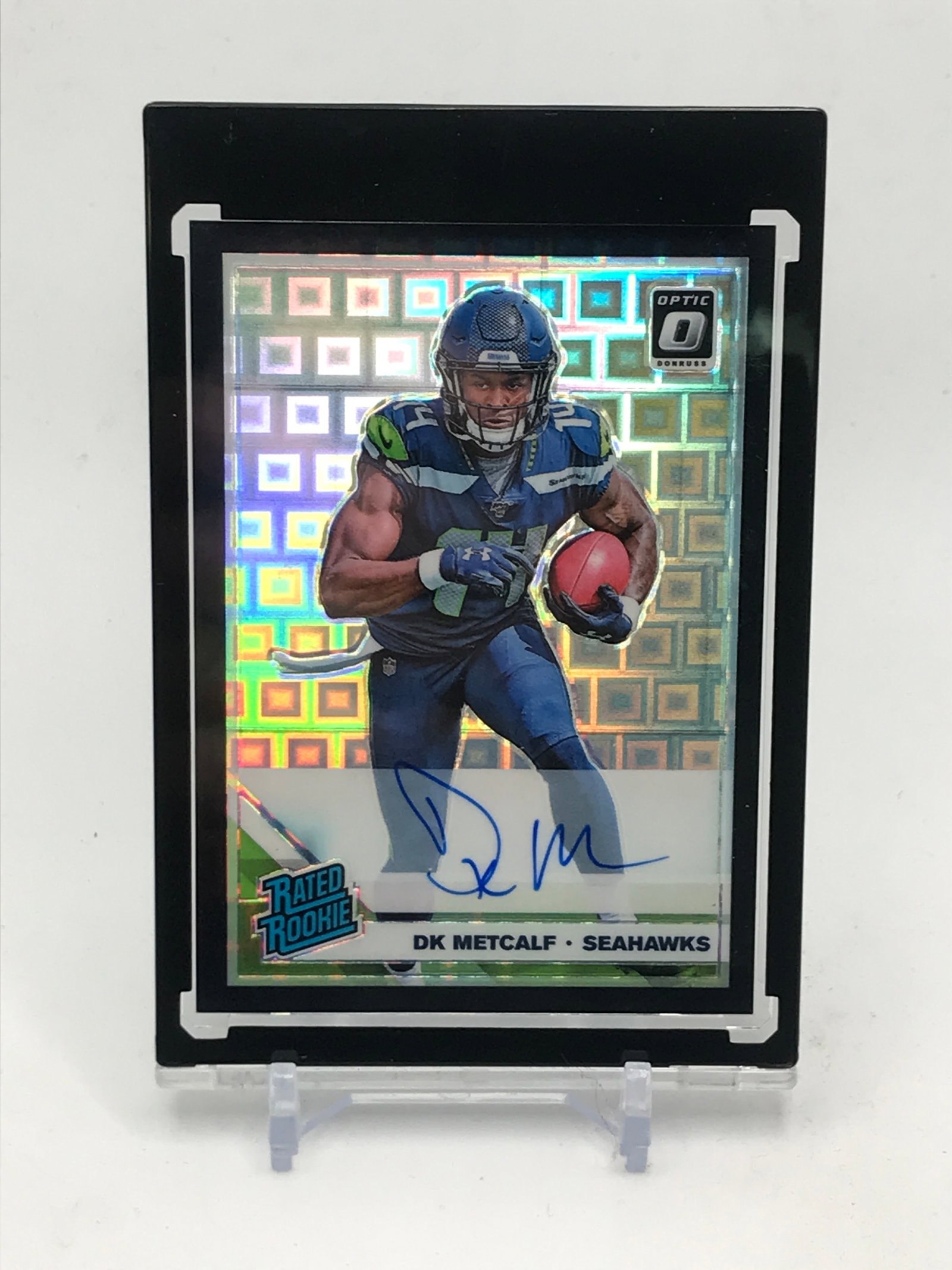 2019 PANINI DONRUSS OPTIC FOOTBALL DK METCALF SIGNED RATED ROOKIES TRADING CARD 10/25: Prices are in Canadian dollars
