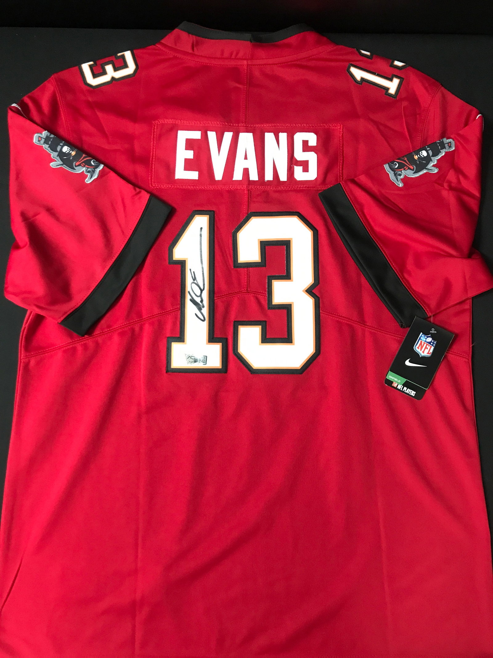 MIKE EVANS SIGNED TAMPA BAY BUCCANEERS CUSTOM JERSEY - ACE COA: Prices are in Canadian dollars