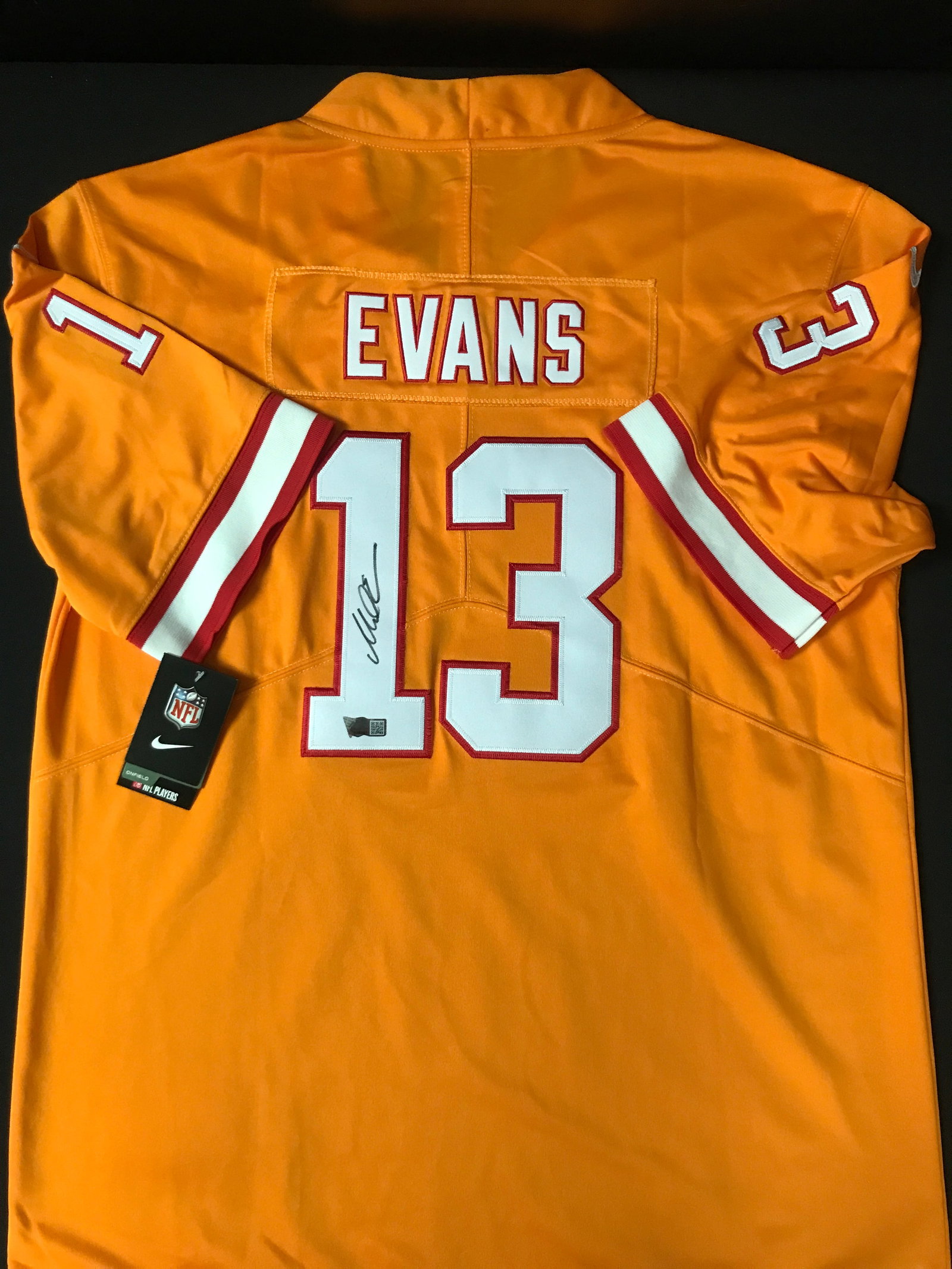 MIKE EVANS SIGNED TAMPA BAY BUCCANEERS CUSTOM JERSEY - ACE COA: Prices are in Canadian dollars