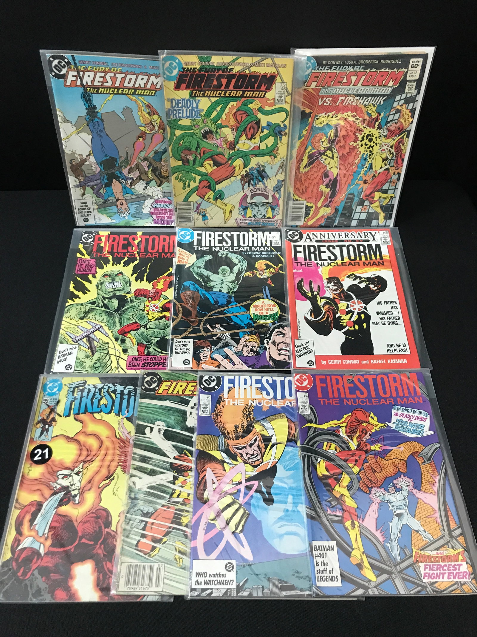 LOT OF 9 COMICS FEATURING FIRESTORM - DC COMICS: Prices are in Canadian dollars