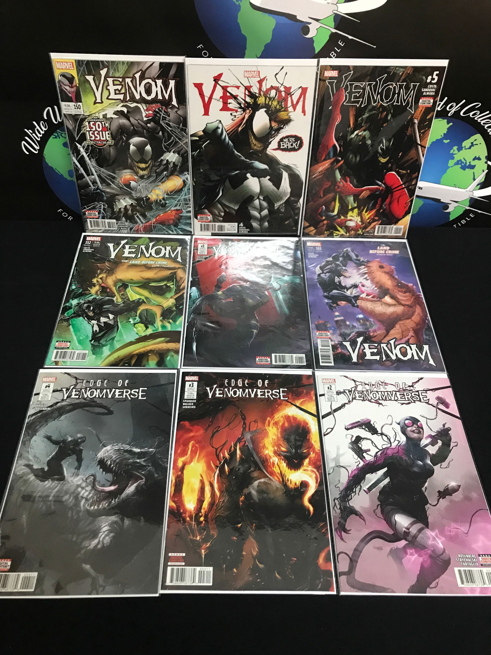 LOT OF 9 COMICS FEATURING VENOM - MARVEL COMICS: Prices are in Canadian dollars