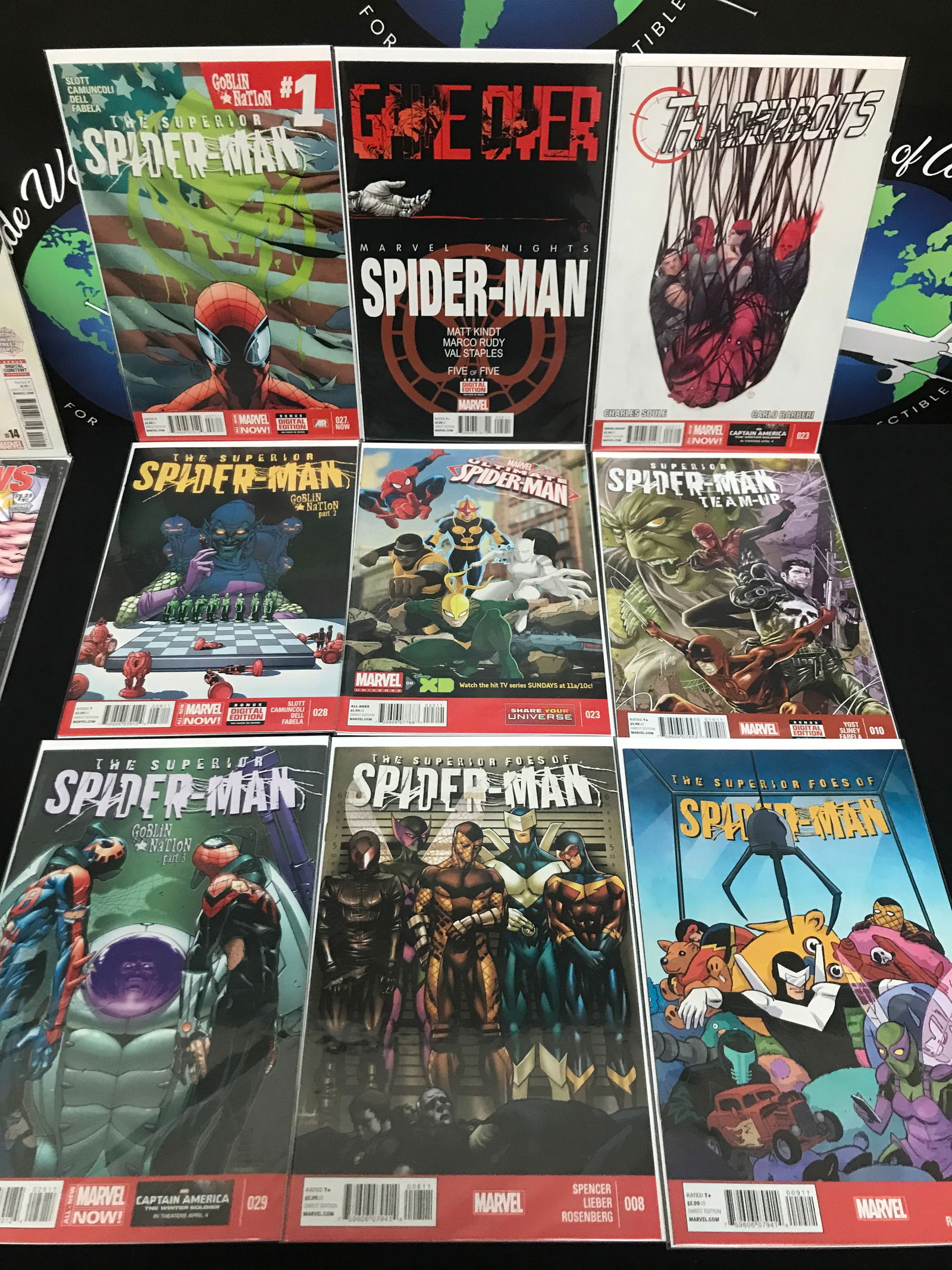 LOT OF 9 COMICS FEATURING SPIDERMAN - MARVEL COMICS (1 of 1)