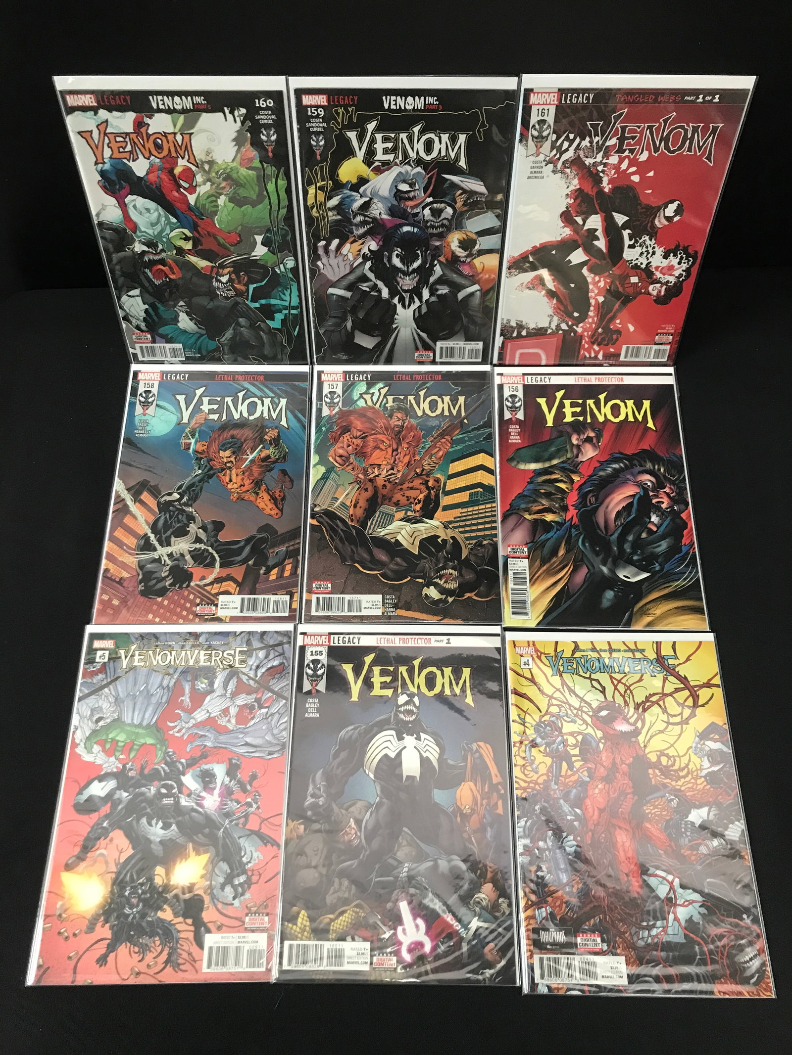 LOT OF 9 COMICS FEATURING VENOM - MARVEL COMICS: Prices are in Canadian dollars