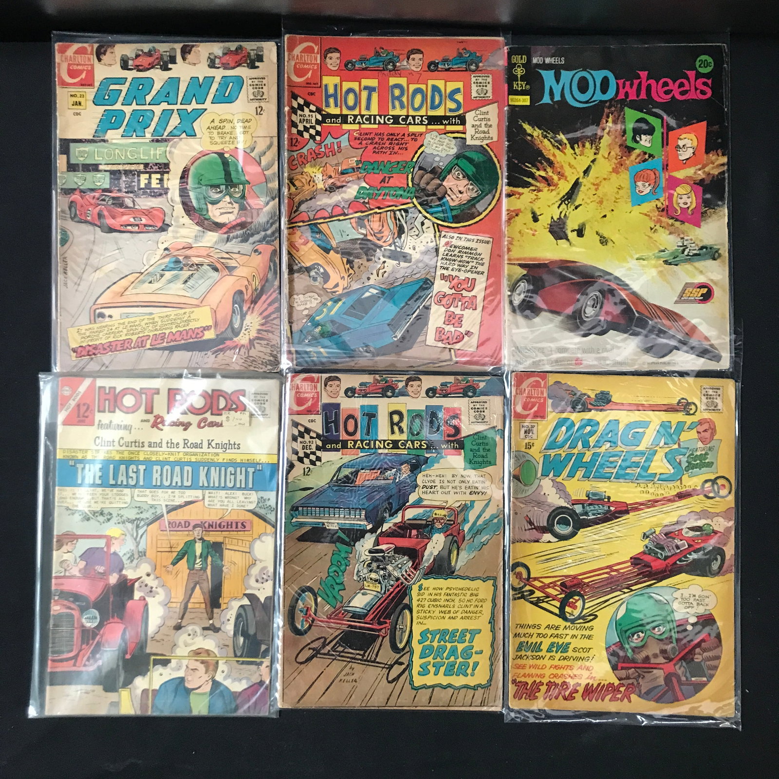 CHARLTON COMICS SILVER AGE RACING COMIC BOOK LOT: Prices are in Canadian dollars