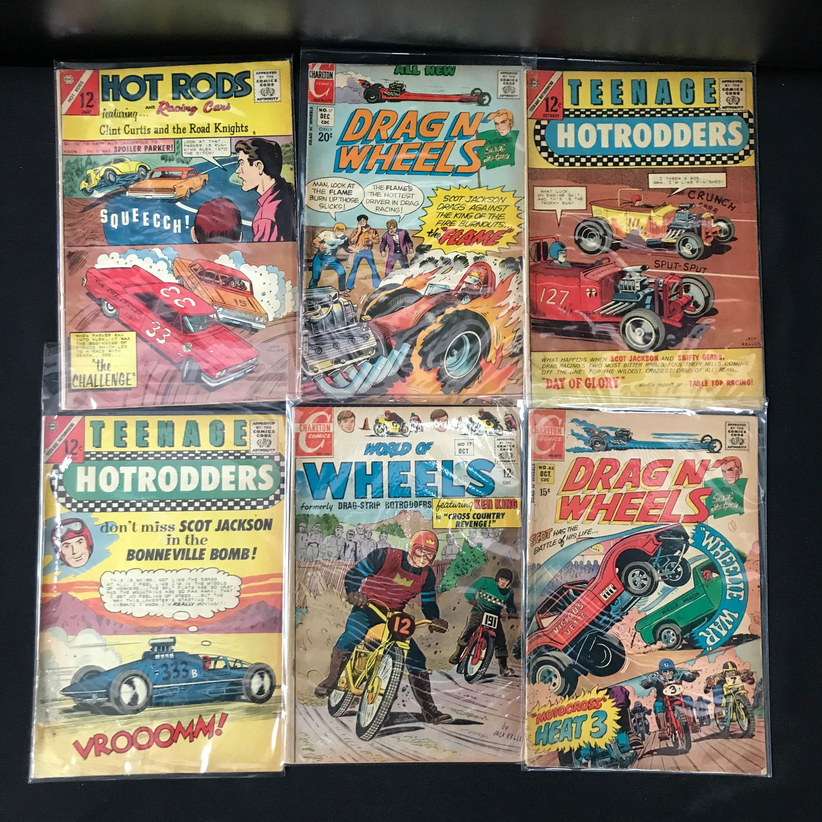 CHARLTON COMICS SILVER AGE RACING COMIC BOOK LOT: Prices are in Canadian dollars