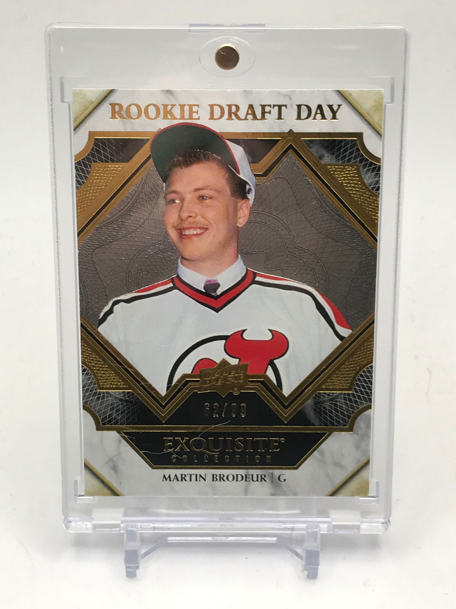 2019-20 UPPER DECK EXQUISITE ROOKIE DRAFT DAY MARTIN BRODEUR 72/99 (1 of 2)