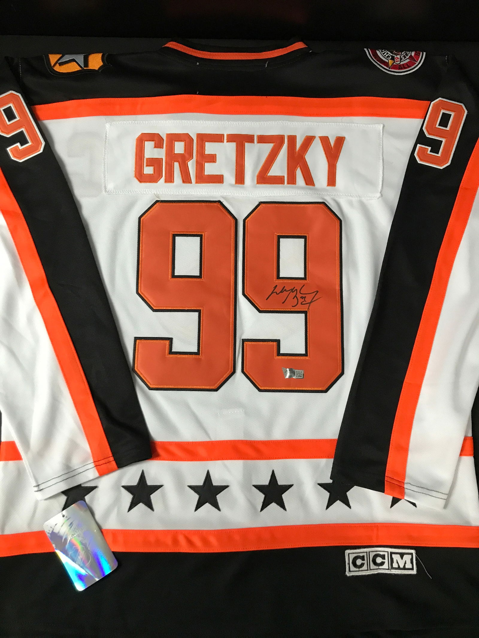 WAYNE GRETZKY SIGNED 1993 CAMPBELL CONFERENCE ALL STAR GAME CUSTOM JERSEY (ACE COA) (1 of 3)