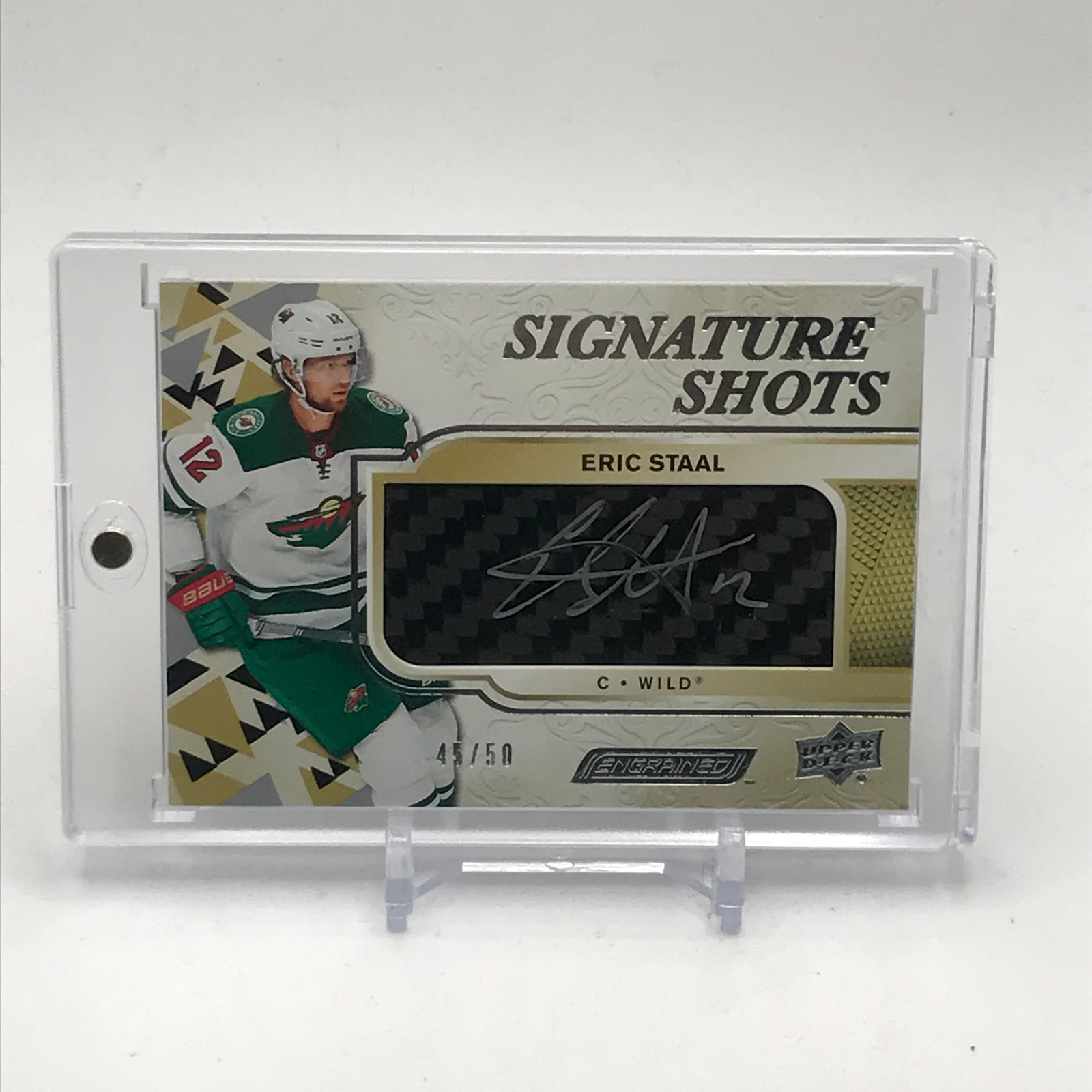 2019-20 UPPER DECK ENGRAINED ERIC STAAL SIGNATURE SHOTS 45/50: Prices are in Canadian dollars
