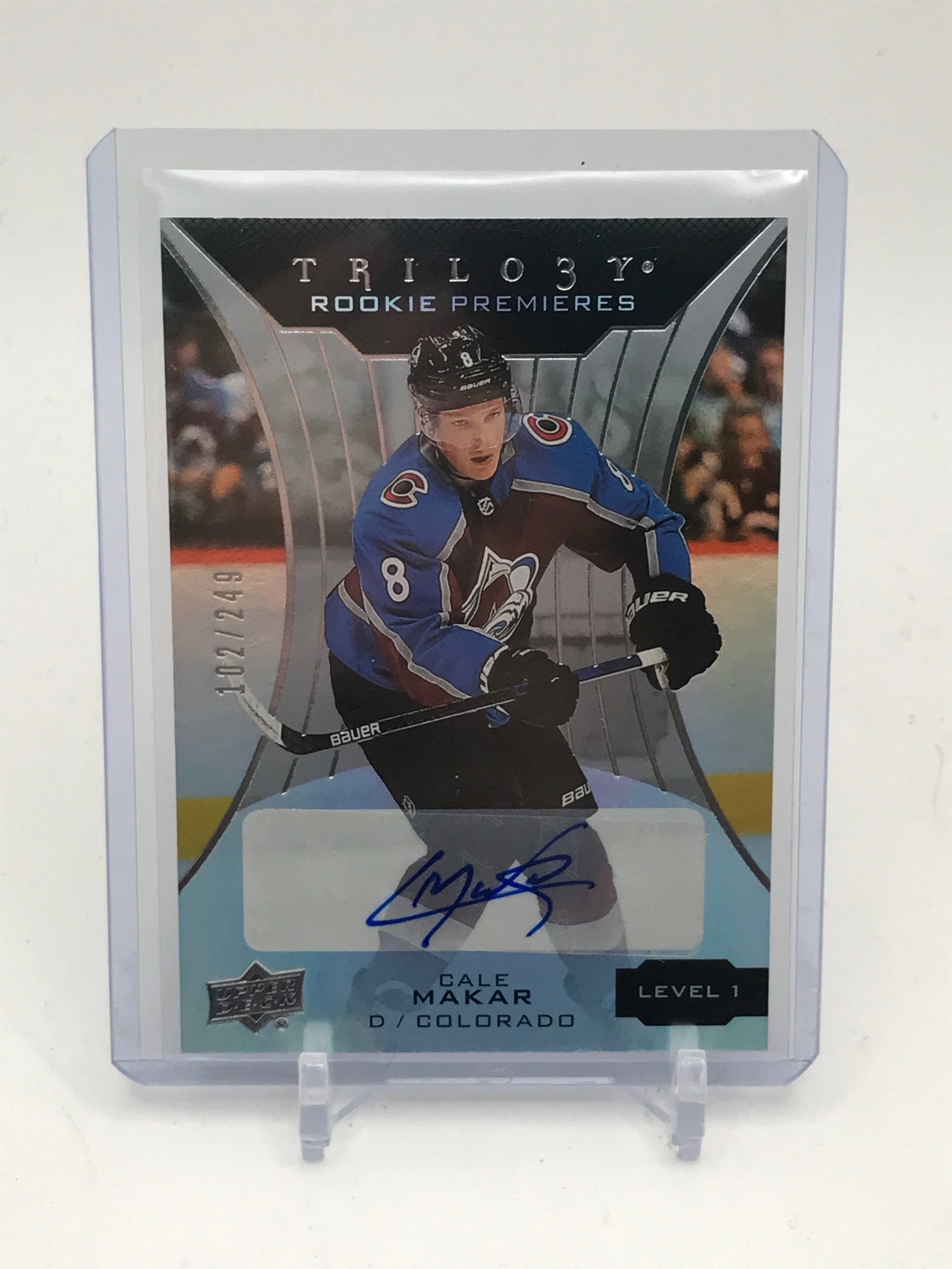 2019-20 UPPER DECK TRILOGY CALE MAKAR ROOKIE PREMIERE AUTOGRAPHS 102-249: Prices are in Canadian dollars
