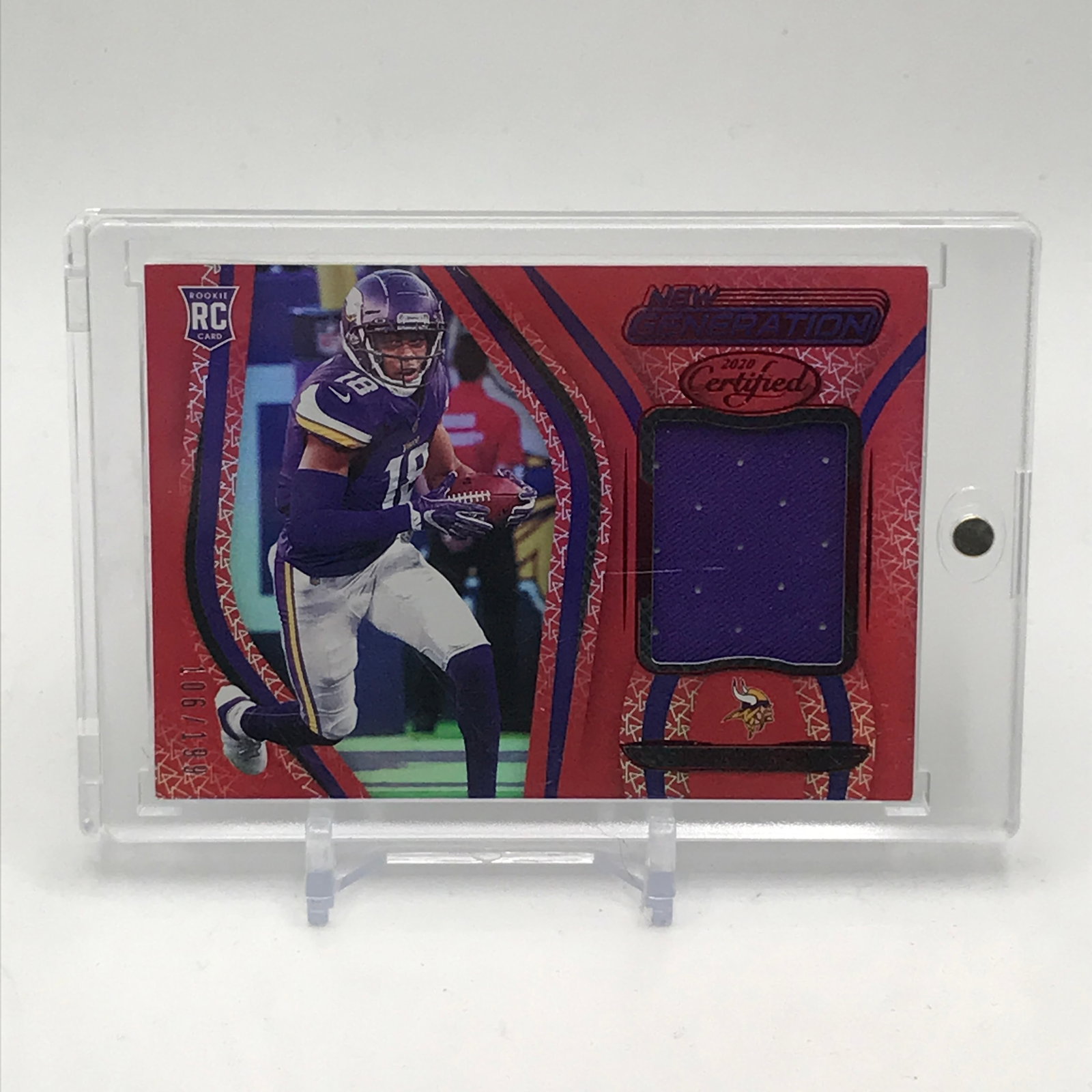 2020 PANINI CERTIFIED JUSTIN JEFFERSON ROOKIE PATCH 106/199: Prices are in Canadian dollars