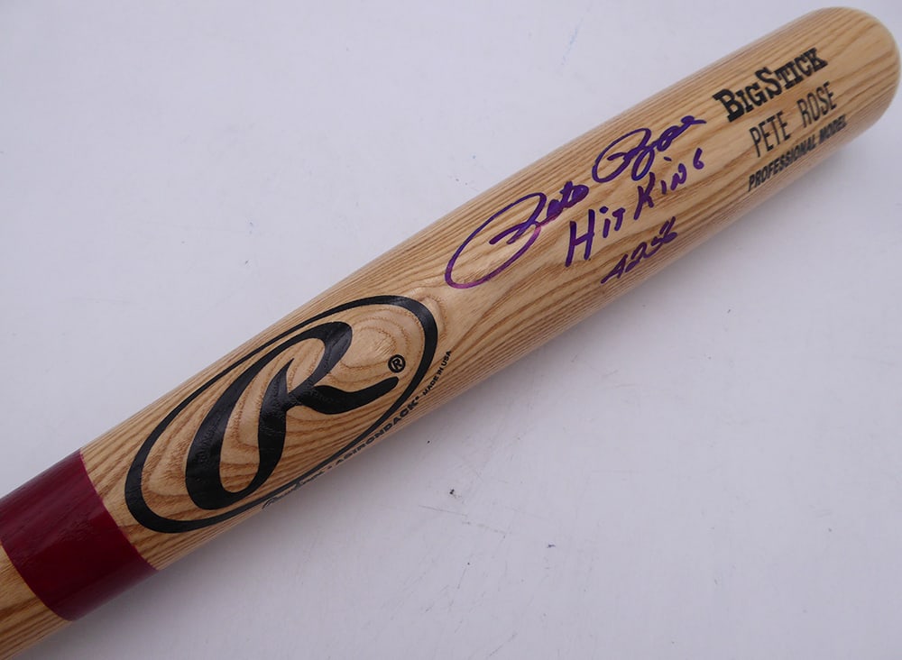 PETE ROSE SIGNED RAWLINGS BASEBALL BAT (BECKETT COA) (1 of 3)