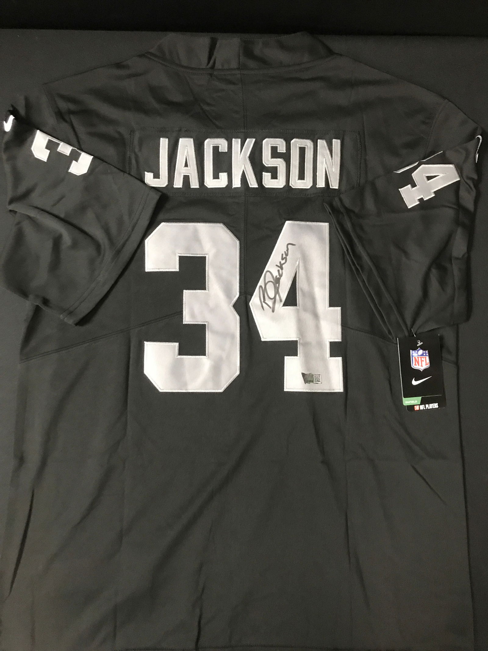 BO JACKSON SIGNED L.A RAIDERS CUSTOM FOOTBALL JERSEY (ACE COA) (1 of 3)