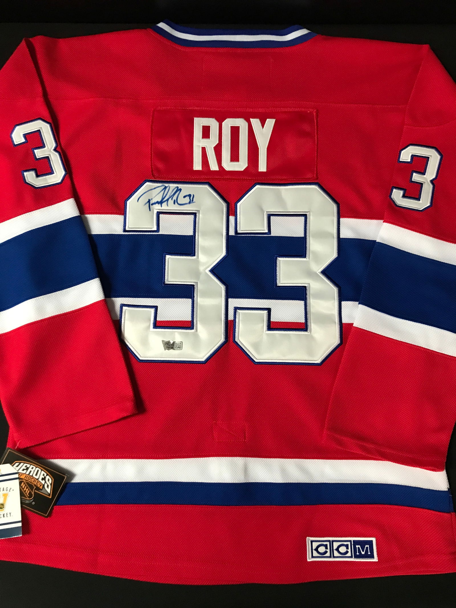 PATRICK ROY SIGNED MONTREAL CANADIANS CUSTOM JERSEY (ACE COA): Prices are in Canadian dollars