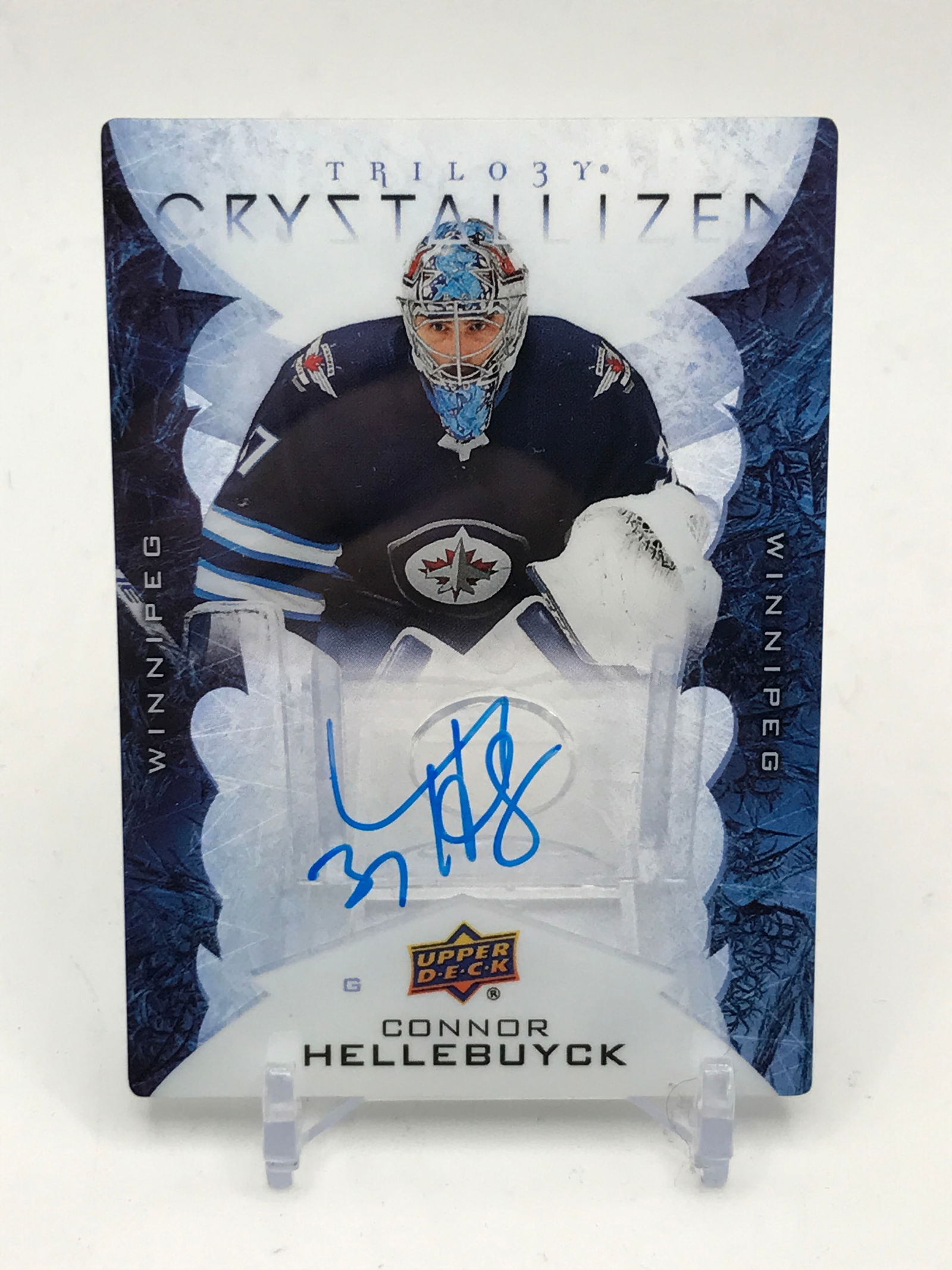 2019-20 UPPER DECK TRILOGY CONNER HELLEBUYCK CRYSTAL AUTO: Prices are in Canadian dollars