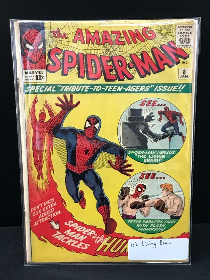 BIG KEY MARVEL COMICS THE AMAZING SPIDER-MAN NO.8 (1ST APPEARANCE LIVING BRAIN ) (1 of 1)