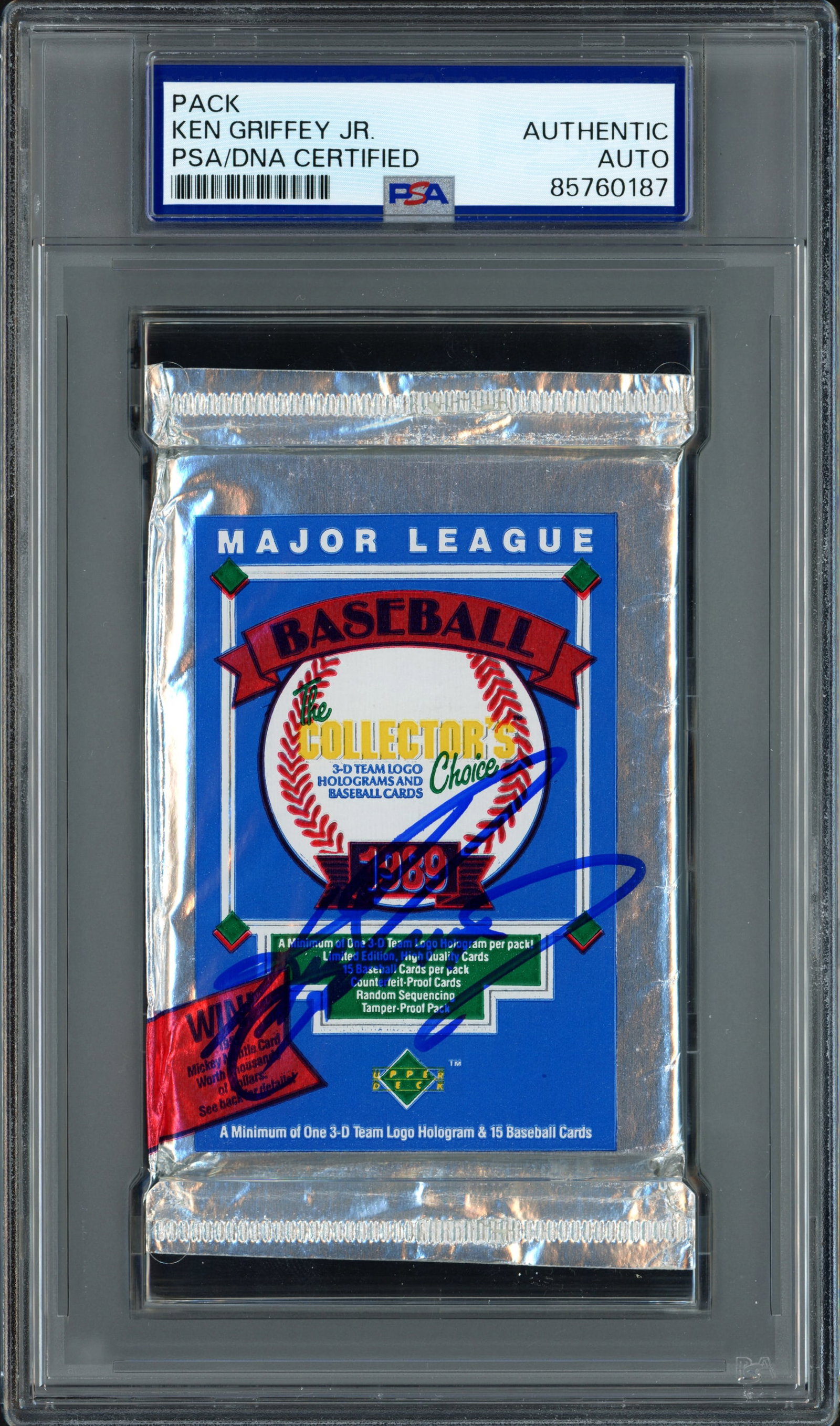 KEN GRIFFEY JR. SIGNED 1989 UPPER DECK SEALED PACK (PSA COA): Prices are in Canadian dollars