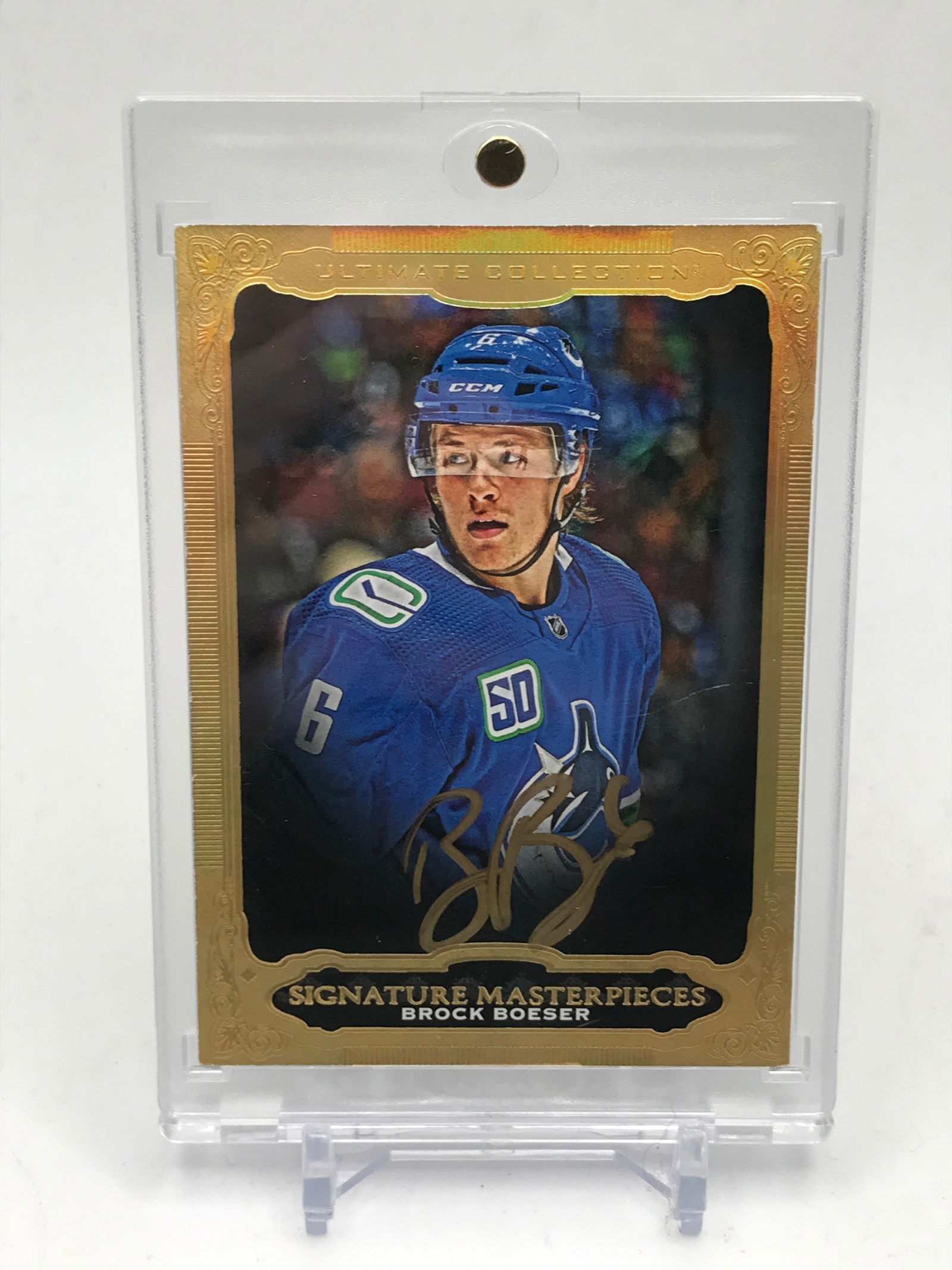 2019-20 UPPER DECK ULTIMATE COLLECTION BROCK BOESER SIGNATURE MASTERPIECES (1 of 3)
