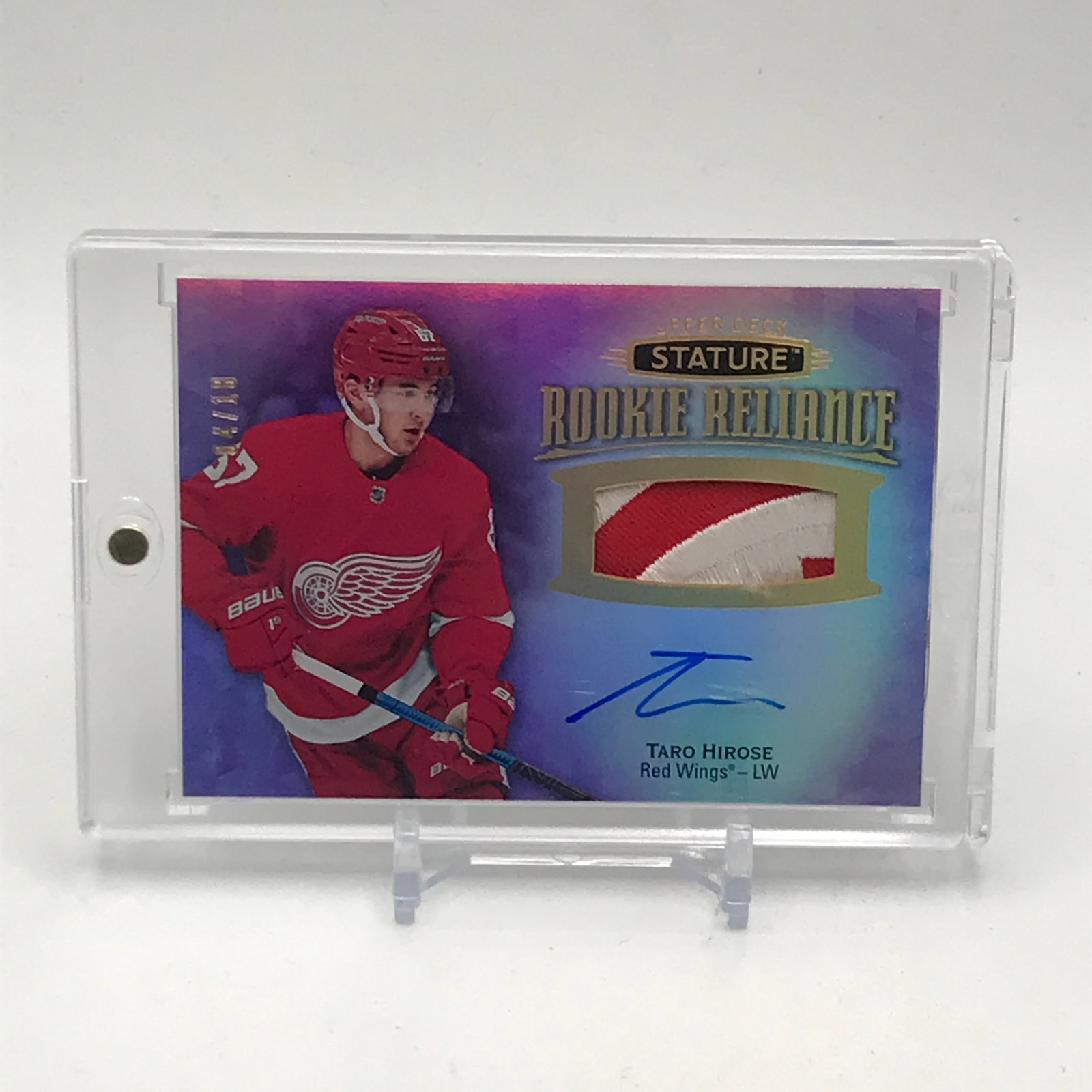 2019-20 UPPER DECK STATURE TARO HIROSE ROOKIE PATCH AUTO 4/18: Prices are in Canadian dollars