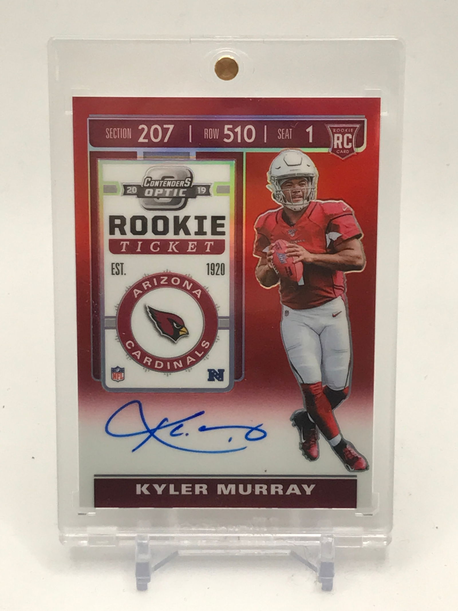 2019 PANINI OPTIC KYLER MURRAY ROOKIE AUTO 147/199 (1 of 2)