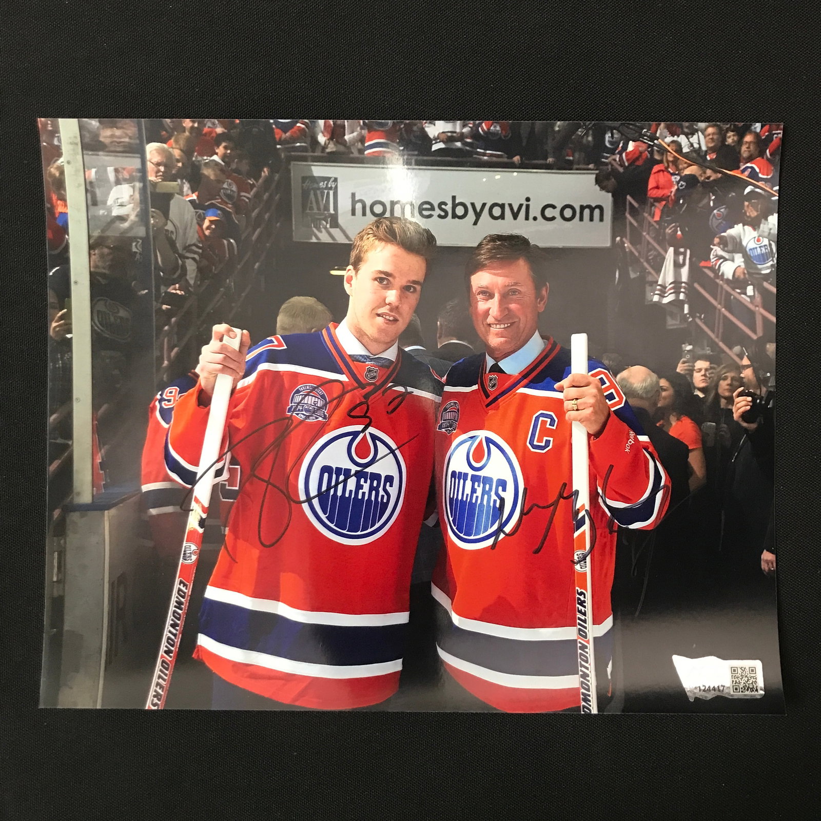 CONNER MCDAVID AND WAYNE GRETZKY SIGNED 8 X 10 PHOTO (ACE COA): Prices are in Canadian dollars