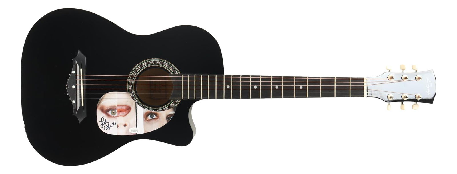 LADY GAGA SIGNED ACOUSTIC GUITAR (JSA COA): Prices are in Canadian dollars