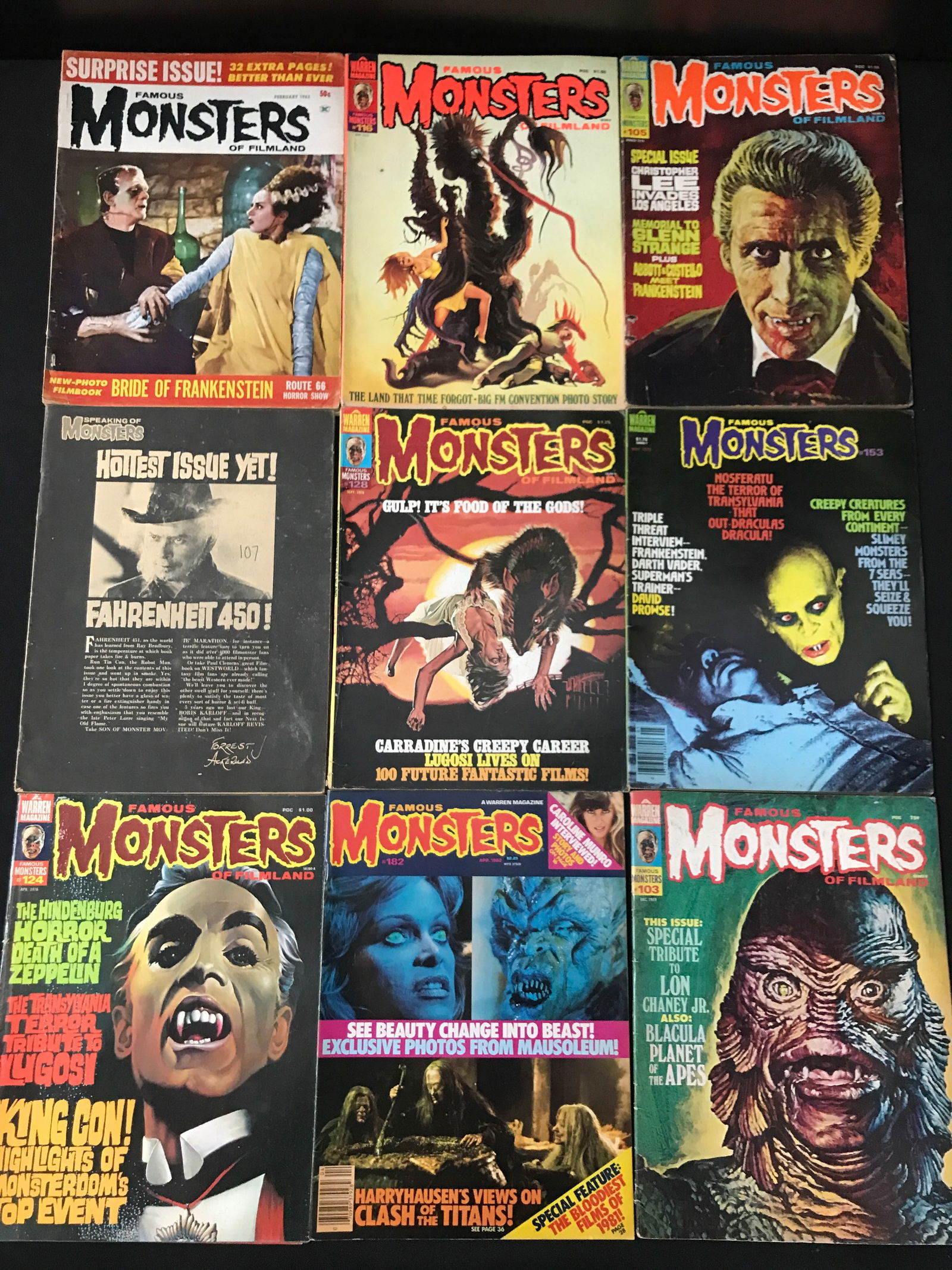 VINTAGE FAMOUS MONSTERS COMICS BOOK LOT: Prices are in Canadian dollars