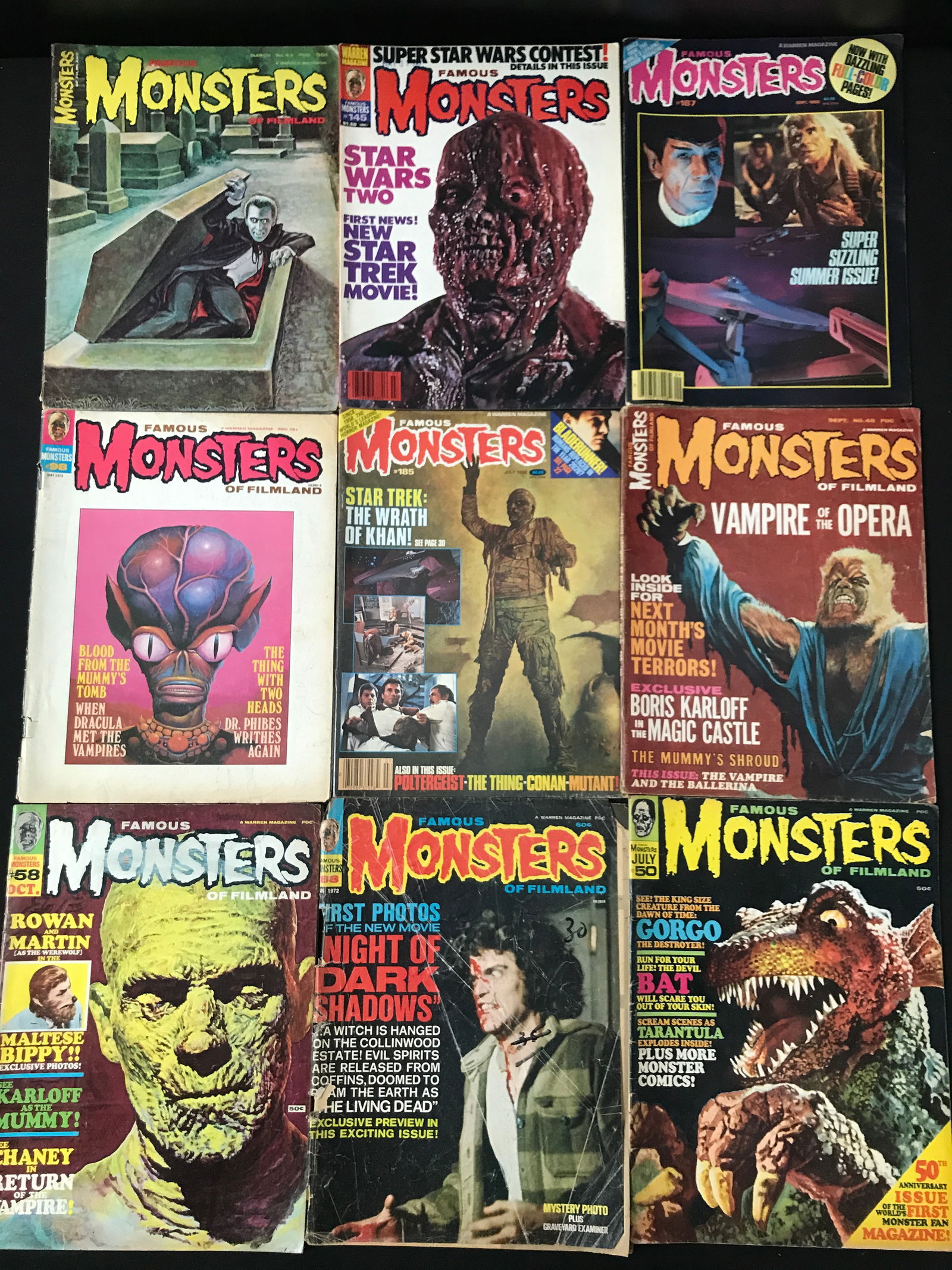 VINTAGE FAMOUS MONSTERS COMICS BOOK LOT: Prices are in Canadian dollars