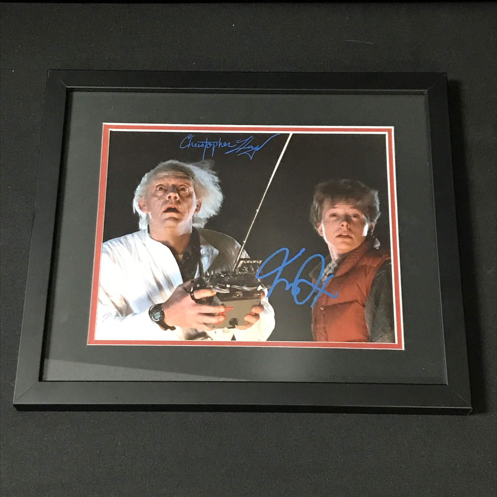 CHRISTOPHER LLOYD AND MICHAEL J FOX SIGNED AND CUSTOM FRAMED 8 X 10 (WWOC COA): Prices are in Canadian dollars