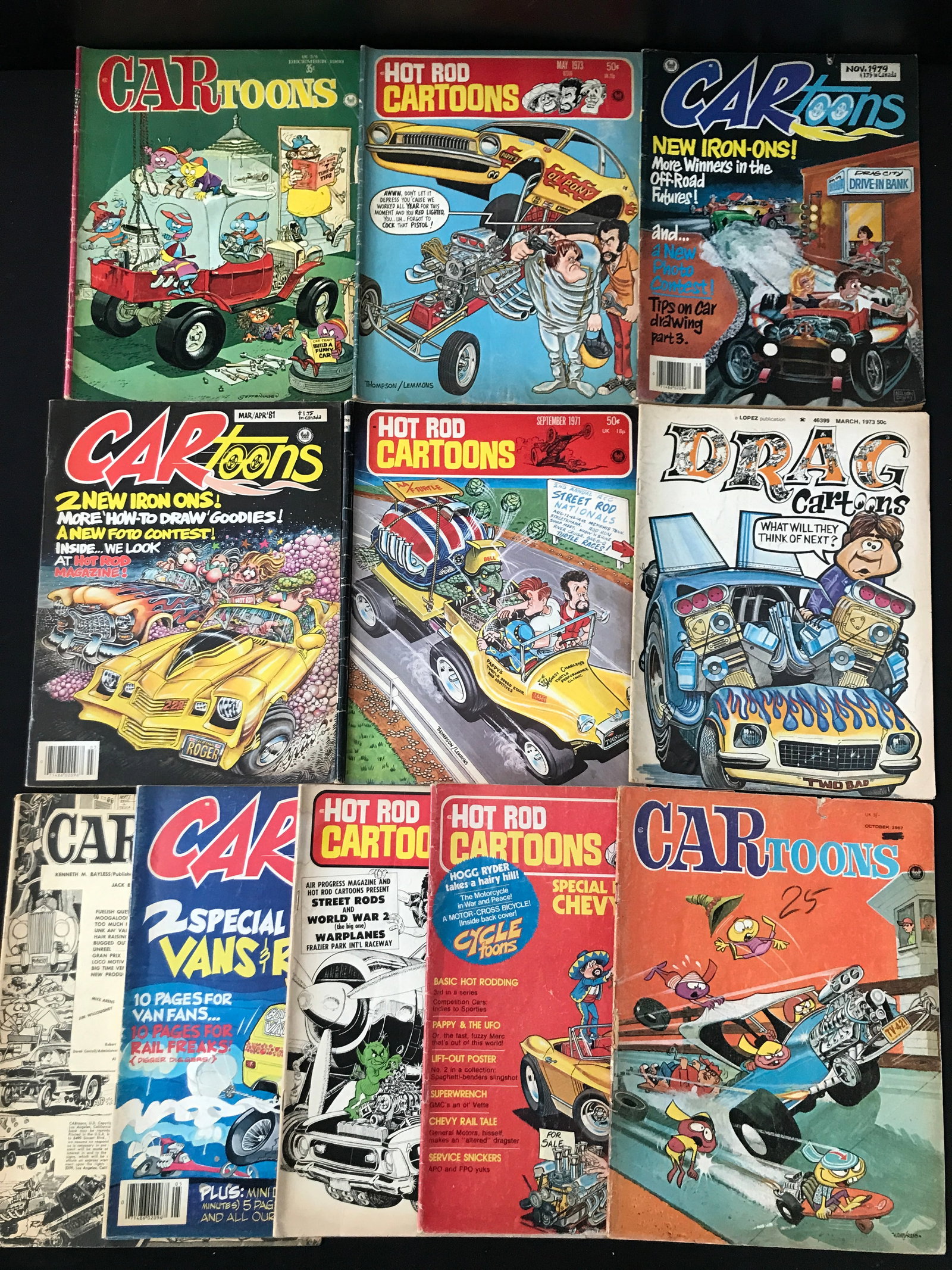 VINTAGE CAR-TOONS COMIC MAGAZINE LOT: Prices are in Canadian dollars