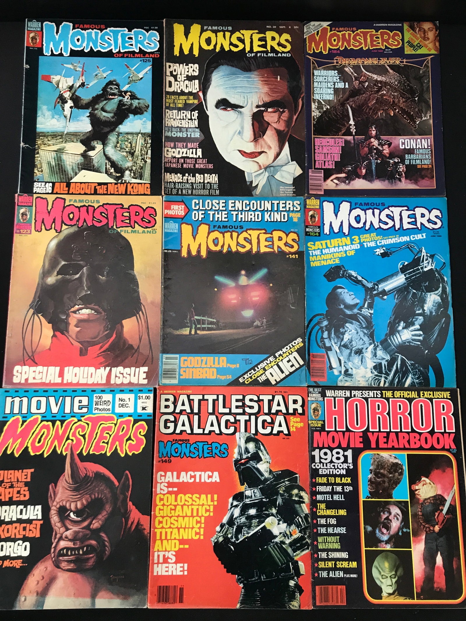 VINTAGE FAMOUS MONSTERS COMICS BOOK LOT: Prices are in Canadian dollars
