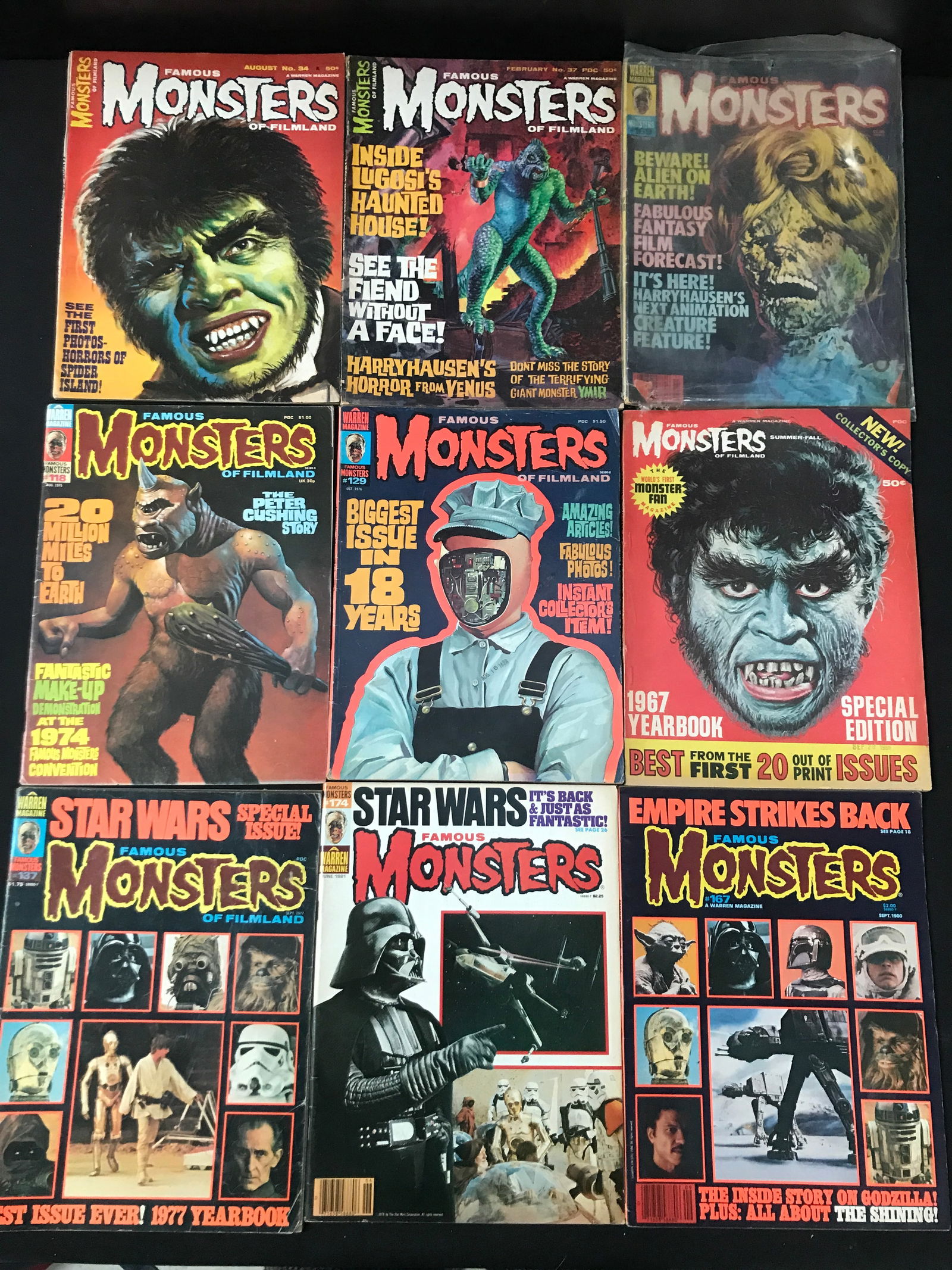 VINTAGE FAMOUS MONSTERS COMICS BOOK LOT: Prices are in Canadian dollars