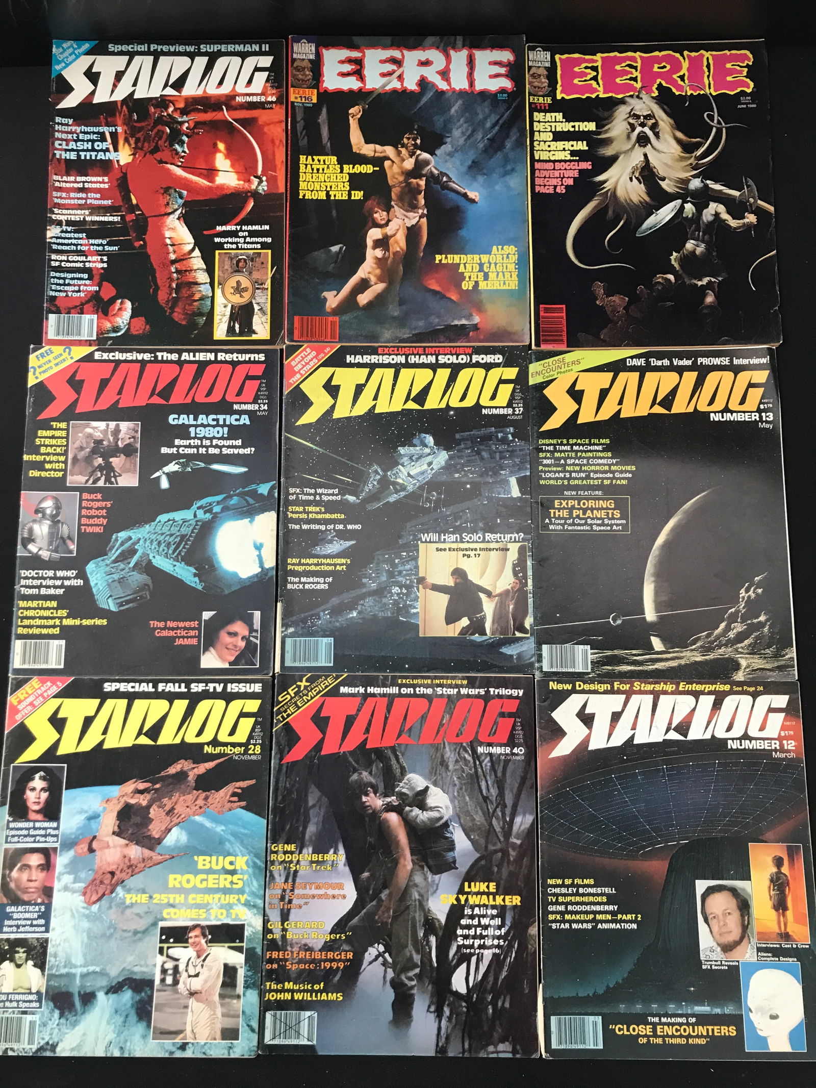 VINTAGE STAR LOG AND EERIE COMICS BOOK LOT: Prices are in Canadian dollars