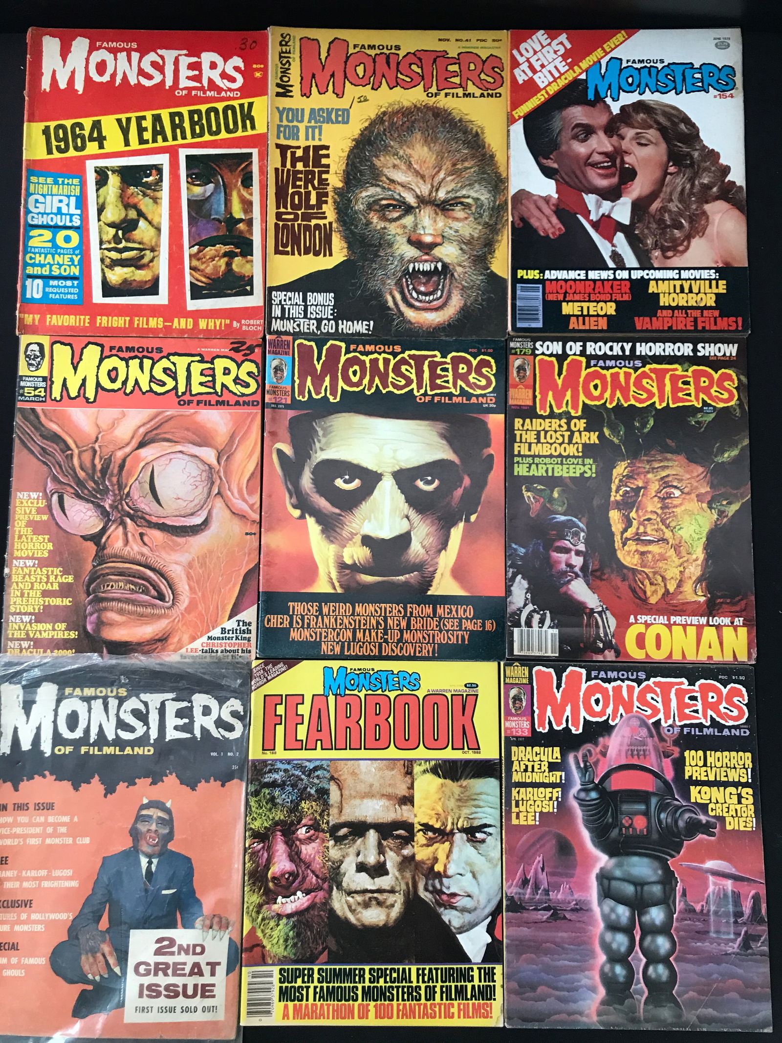 VINTAGE FAMOUS MONSTERS COMICS BOOK LOT: Prices are in Canadian dollars